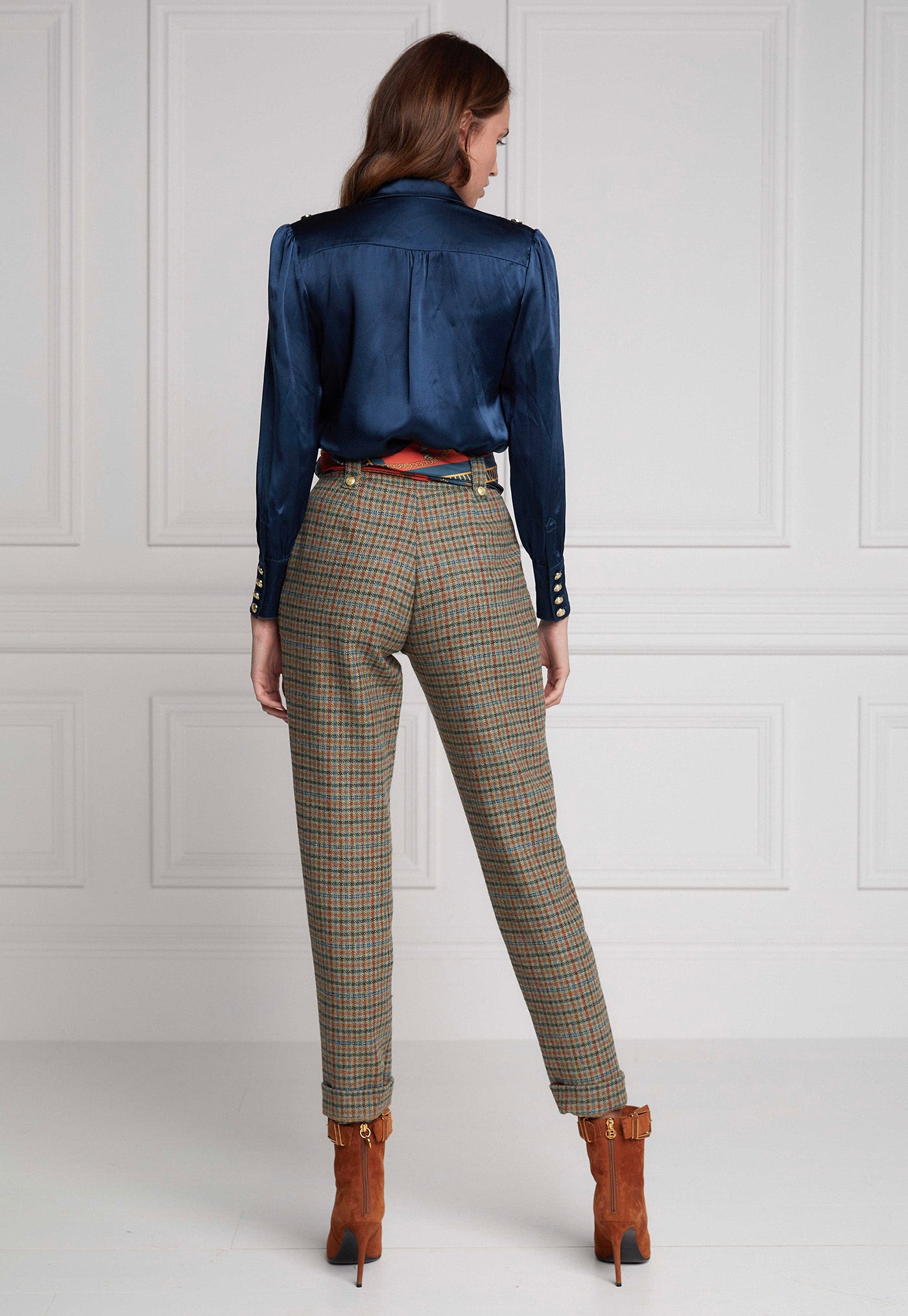 High Waisted Peg Trouser - Bredon Tweed