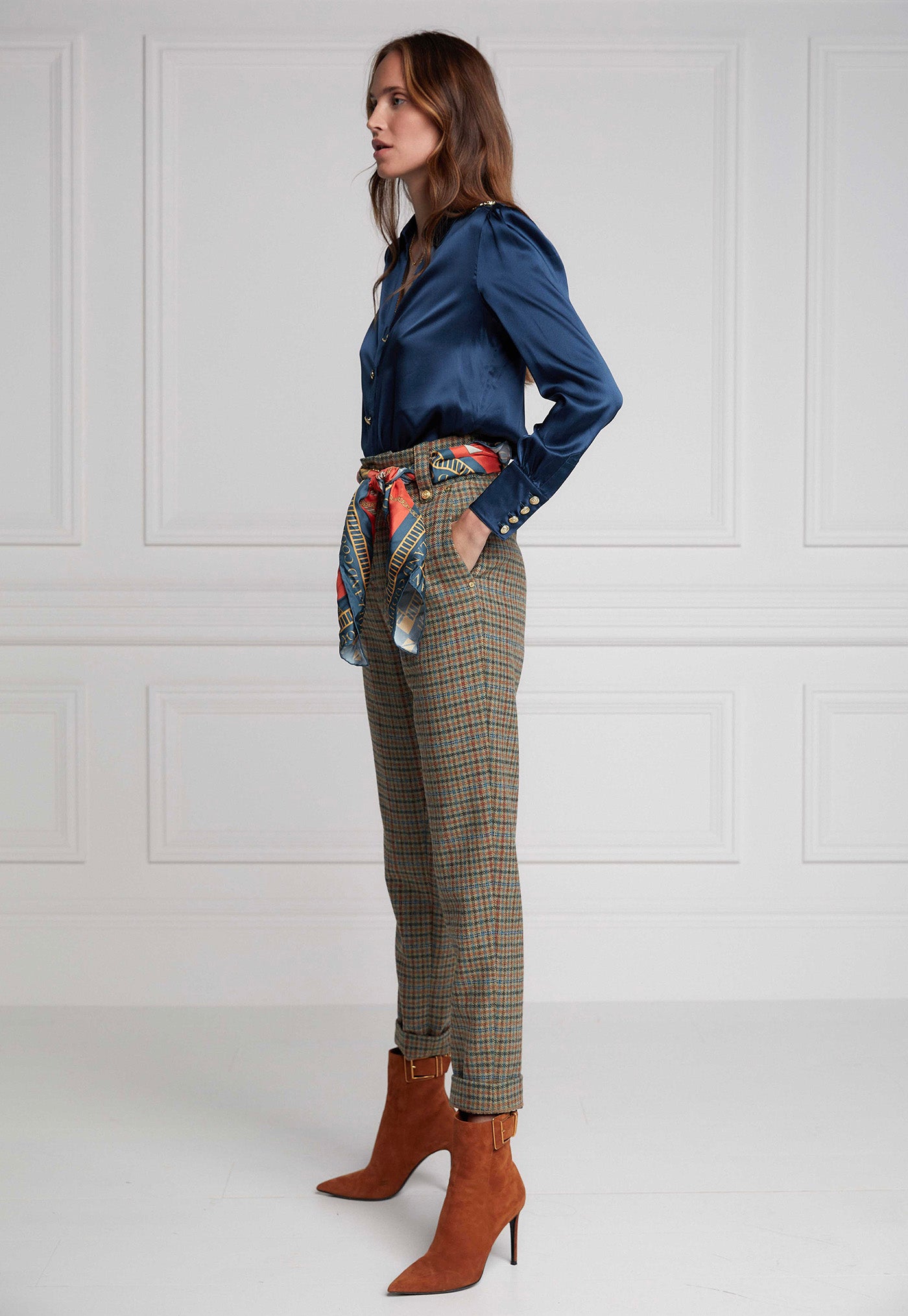 High Waisted Peg Trouser - Bredon Tweed