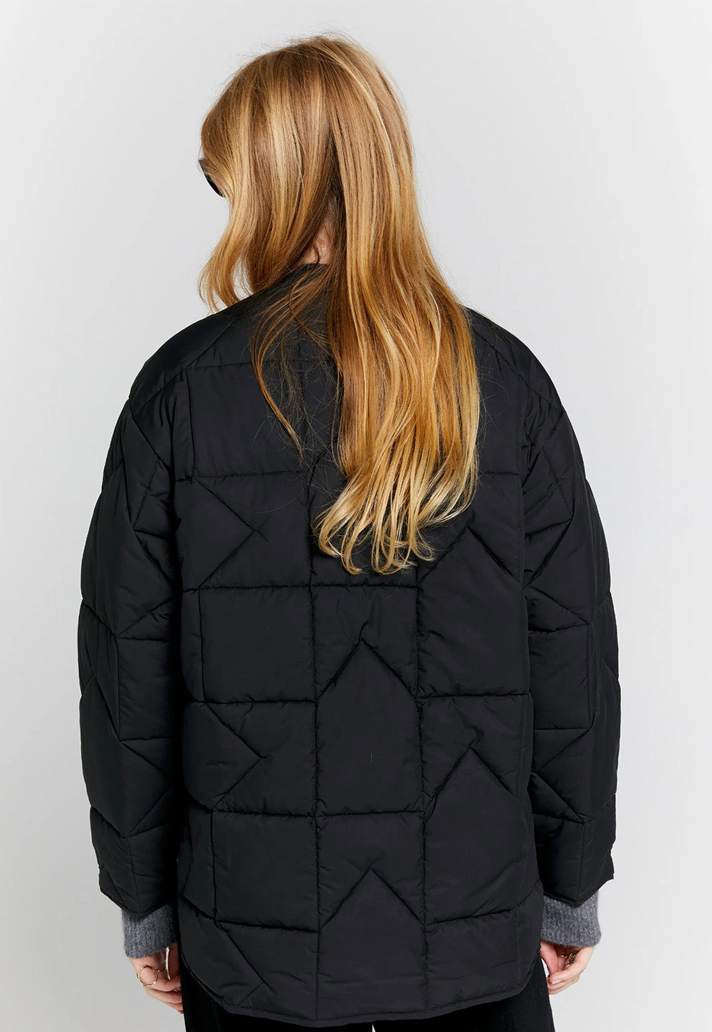 Quilted Monogram Jacket - Black