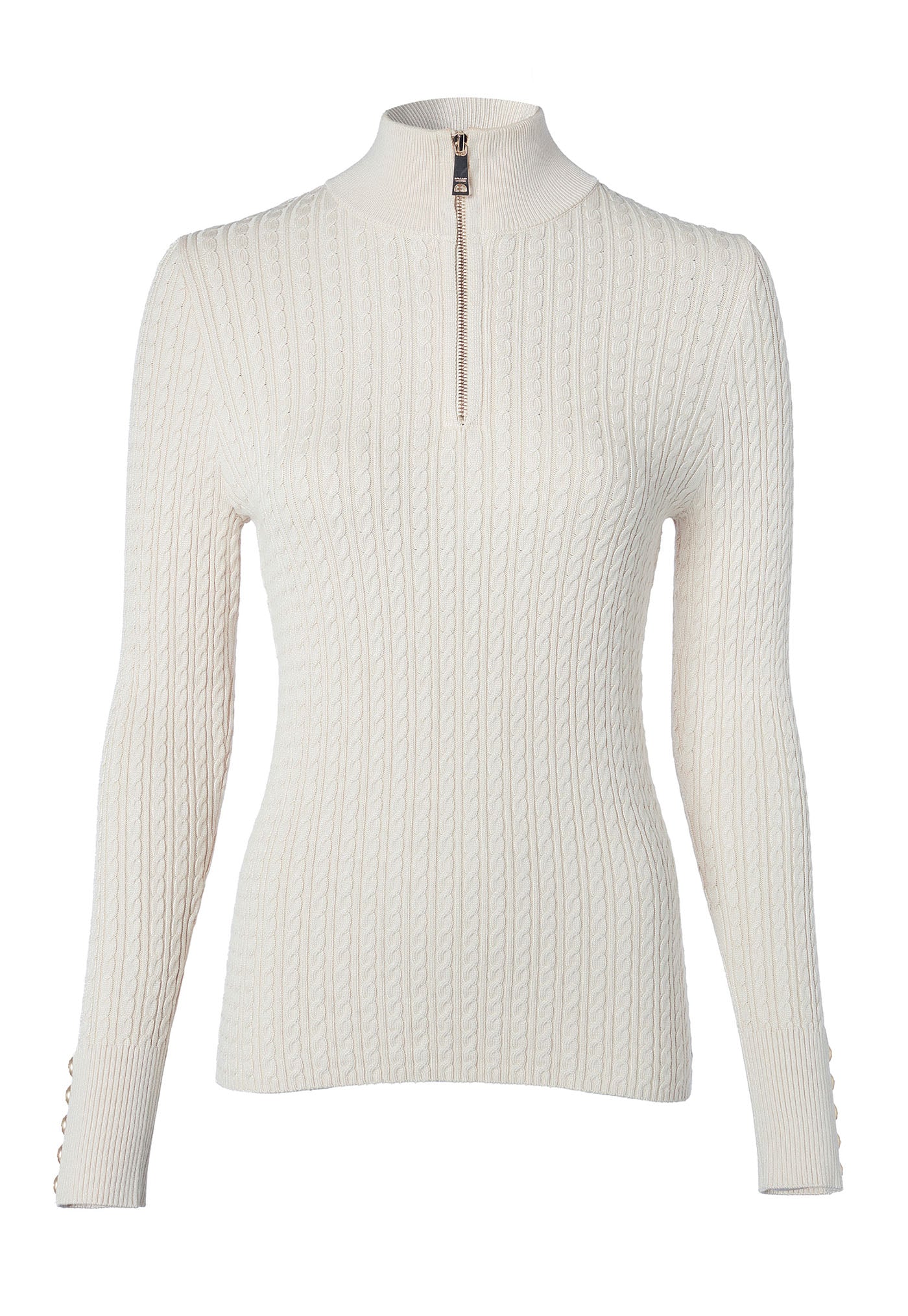 Ava Quarter Zip Knit - Almond