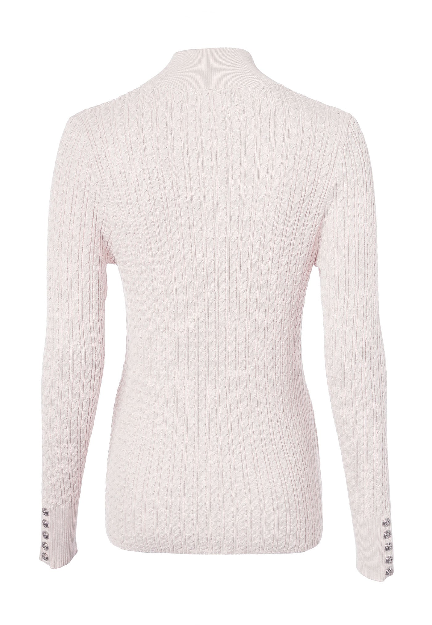 Ava Quarter Zip Knit - Soft Pink