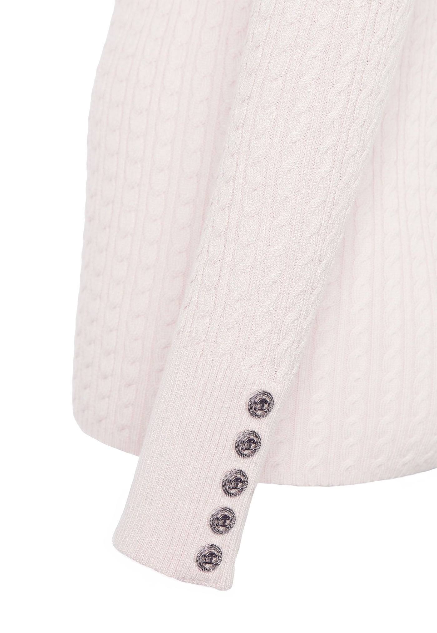 Ava Quarter Zip Knit - Soft Pink
