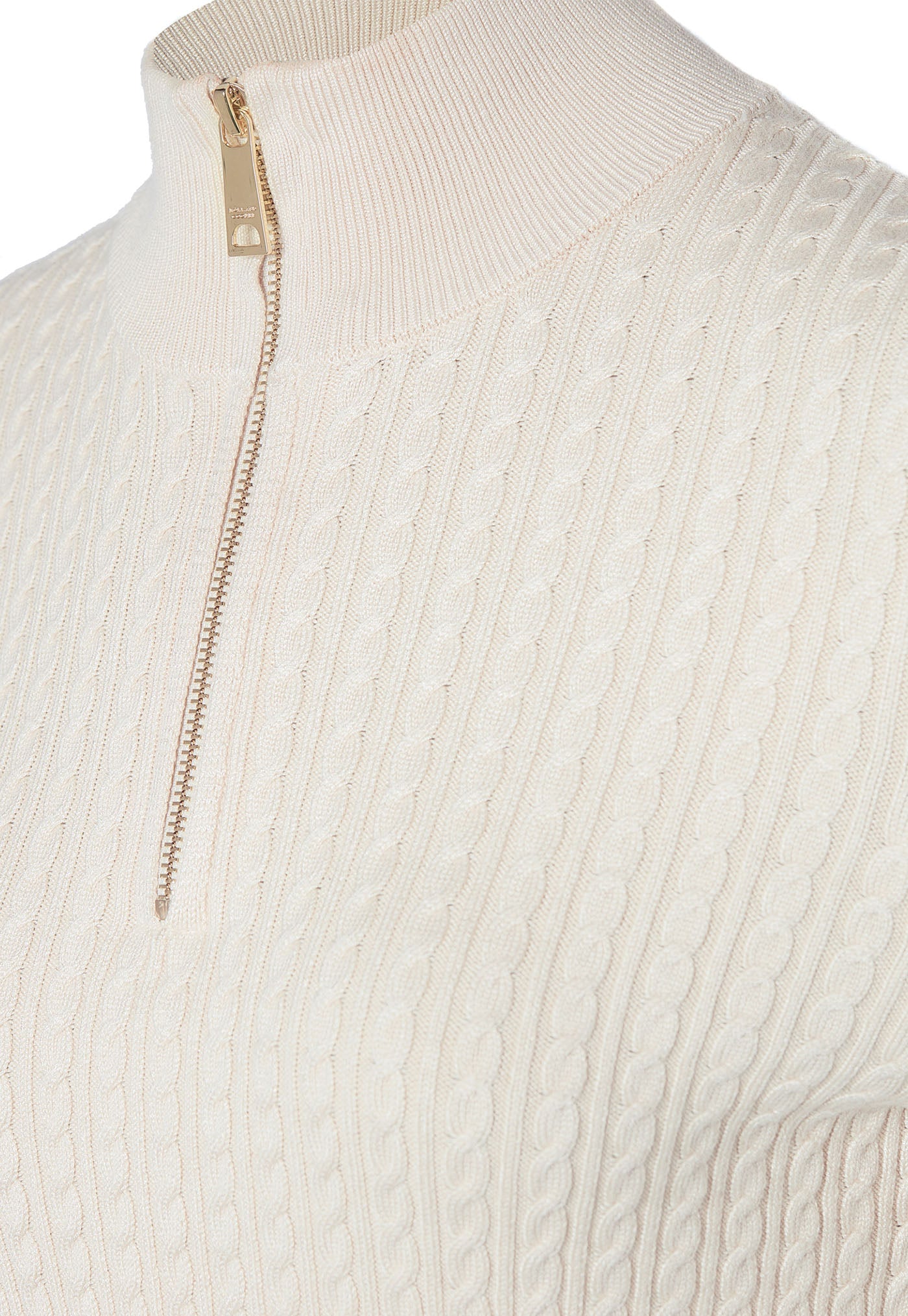 Ava Quarter Zip Knit - Almond