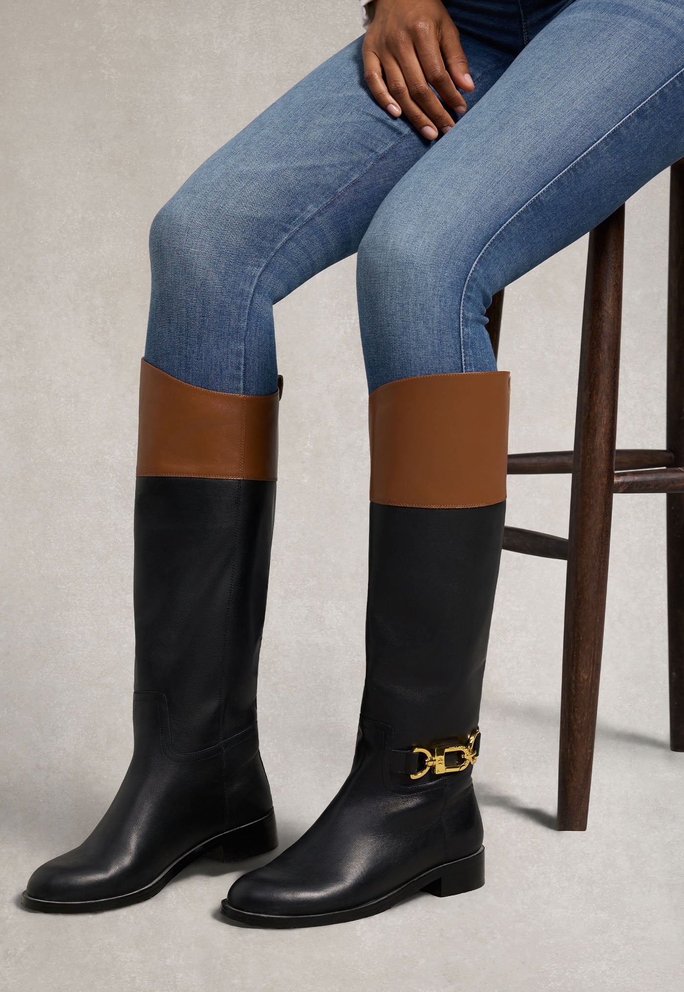 Bridle Boot - Black Tan
