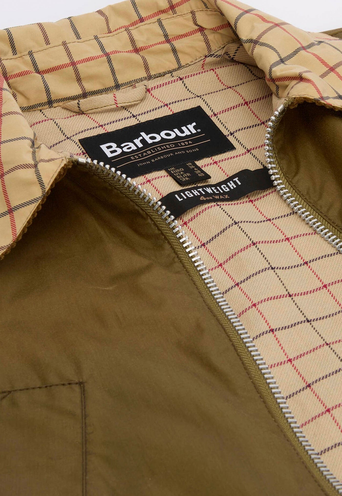 Launton Wax Jacket - Sand/Beige Tattersall