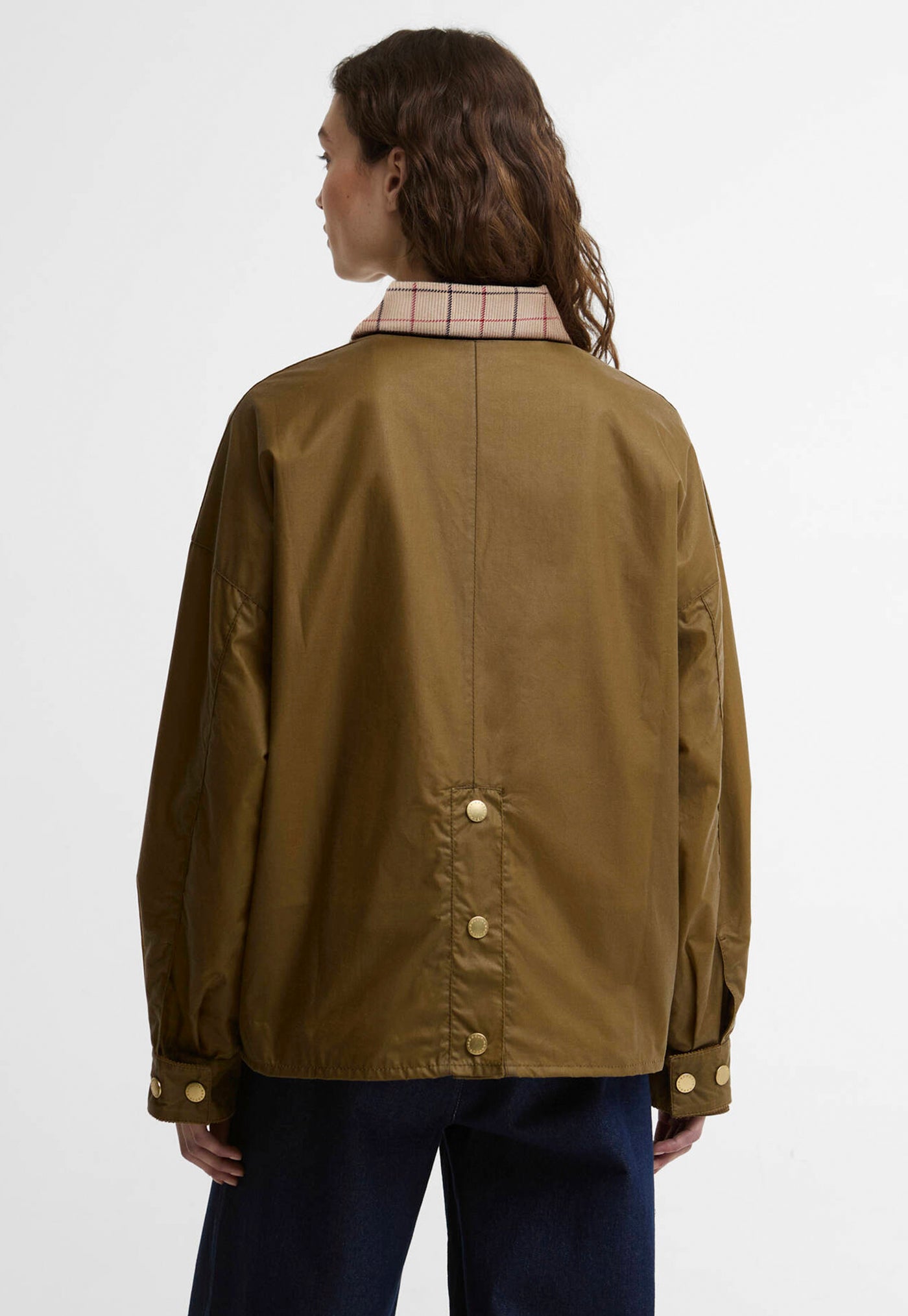 Launton Wax Jacket - Sand/Beige Tattersall