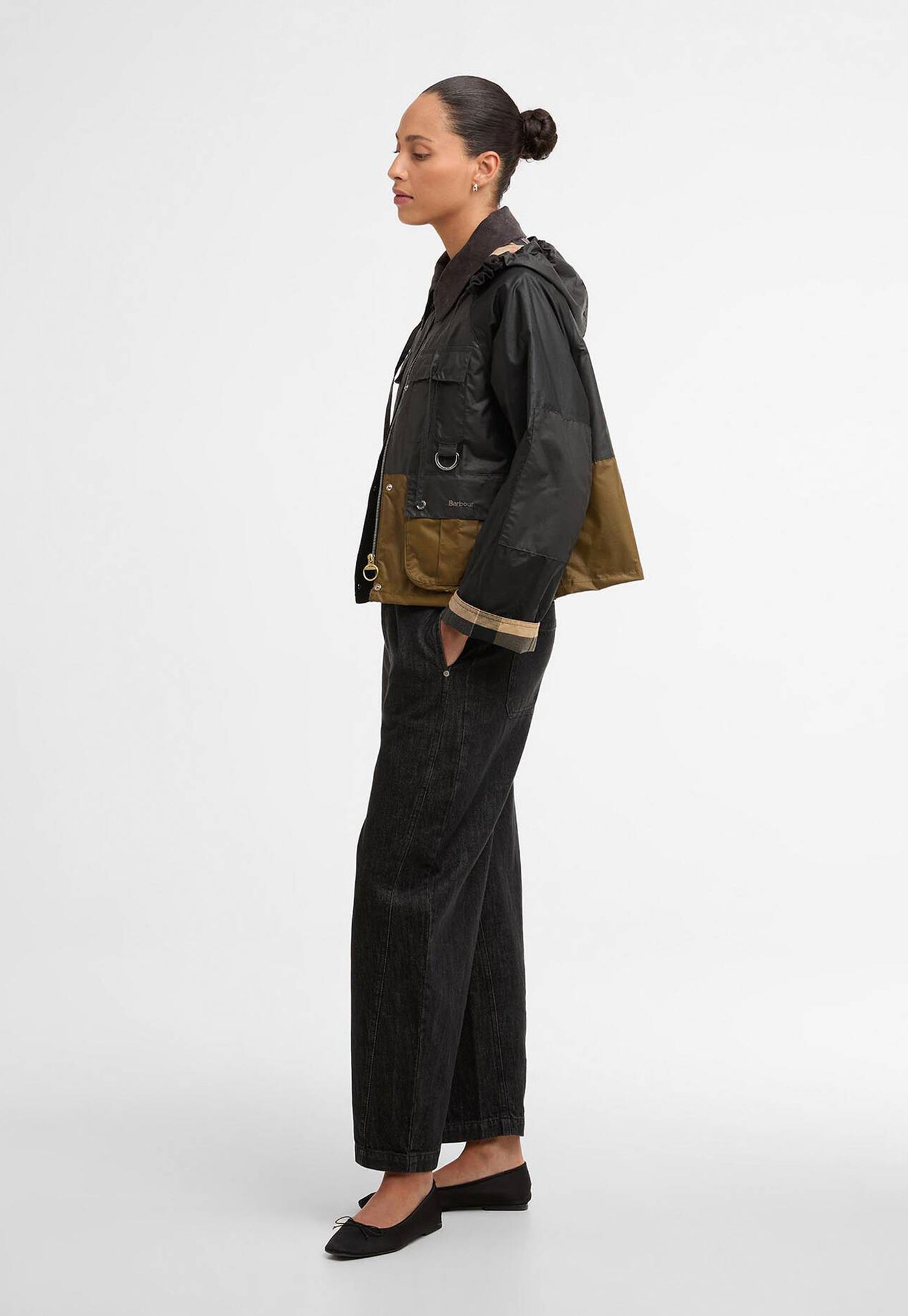 Liza Wax Jacket - Black/Grey/Sand