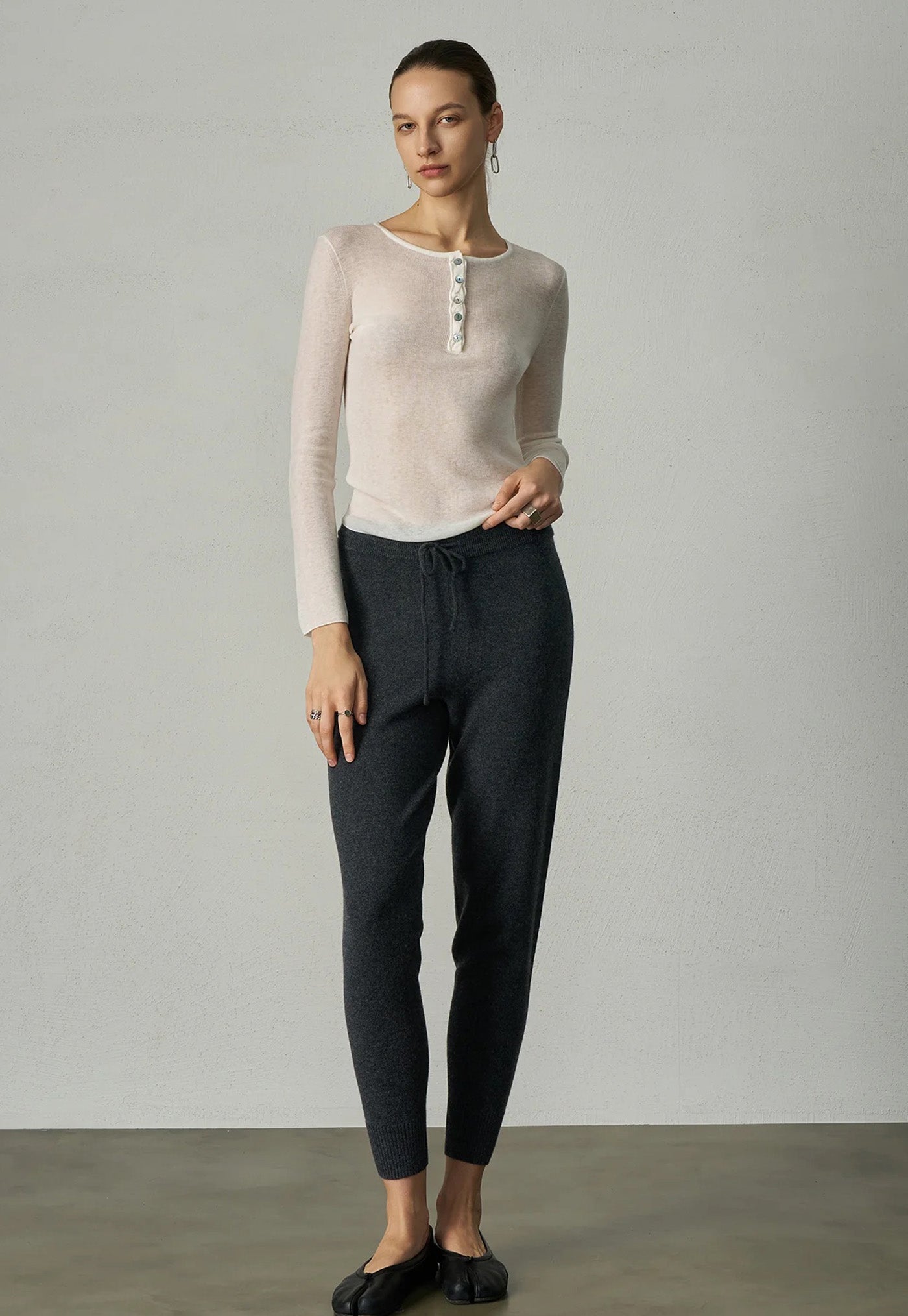 910 Sheerness Placket Top - Ivory
