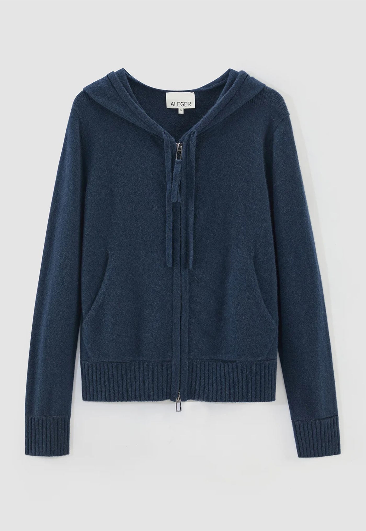 N.496 Cashmere Blend Weekend Hoody - Storm Blue