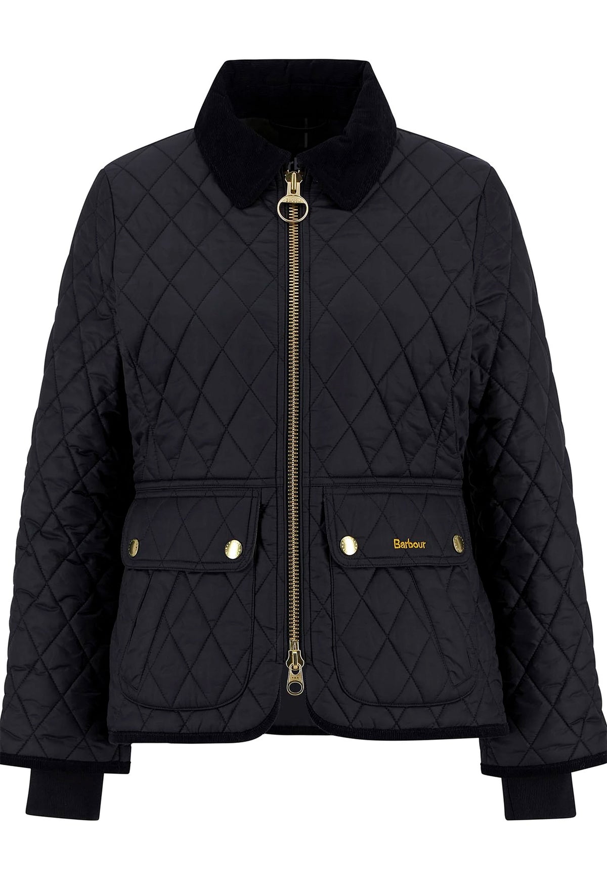 Fitted Beadnell Quilted Jacket - Black/Classic
