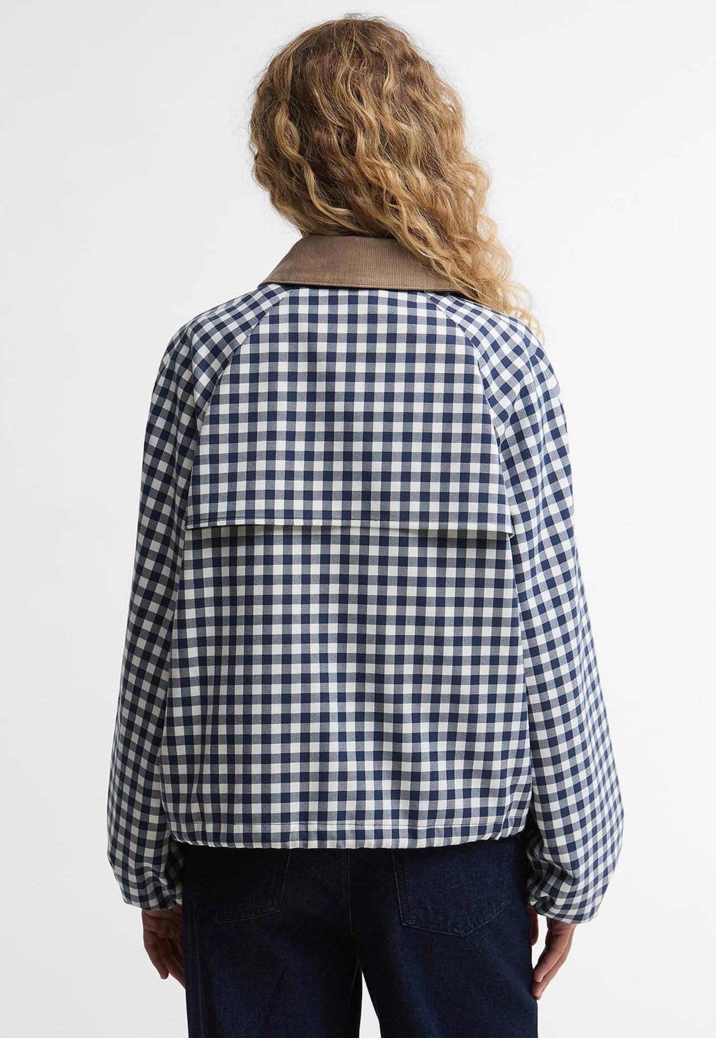 Ovingham Casual Jacket - Gingham Navy/Neutral