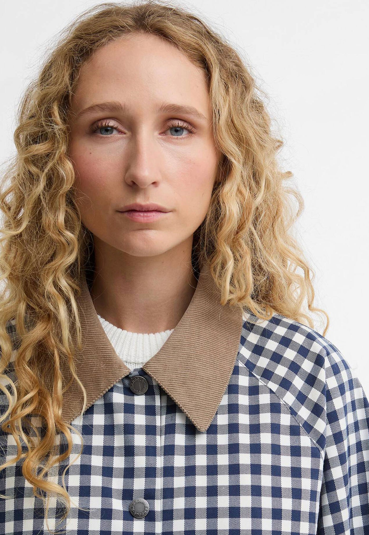 Ovingham Casual Jacket - Gingham Navy/Neutral