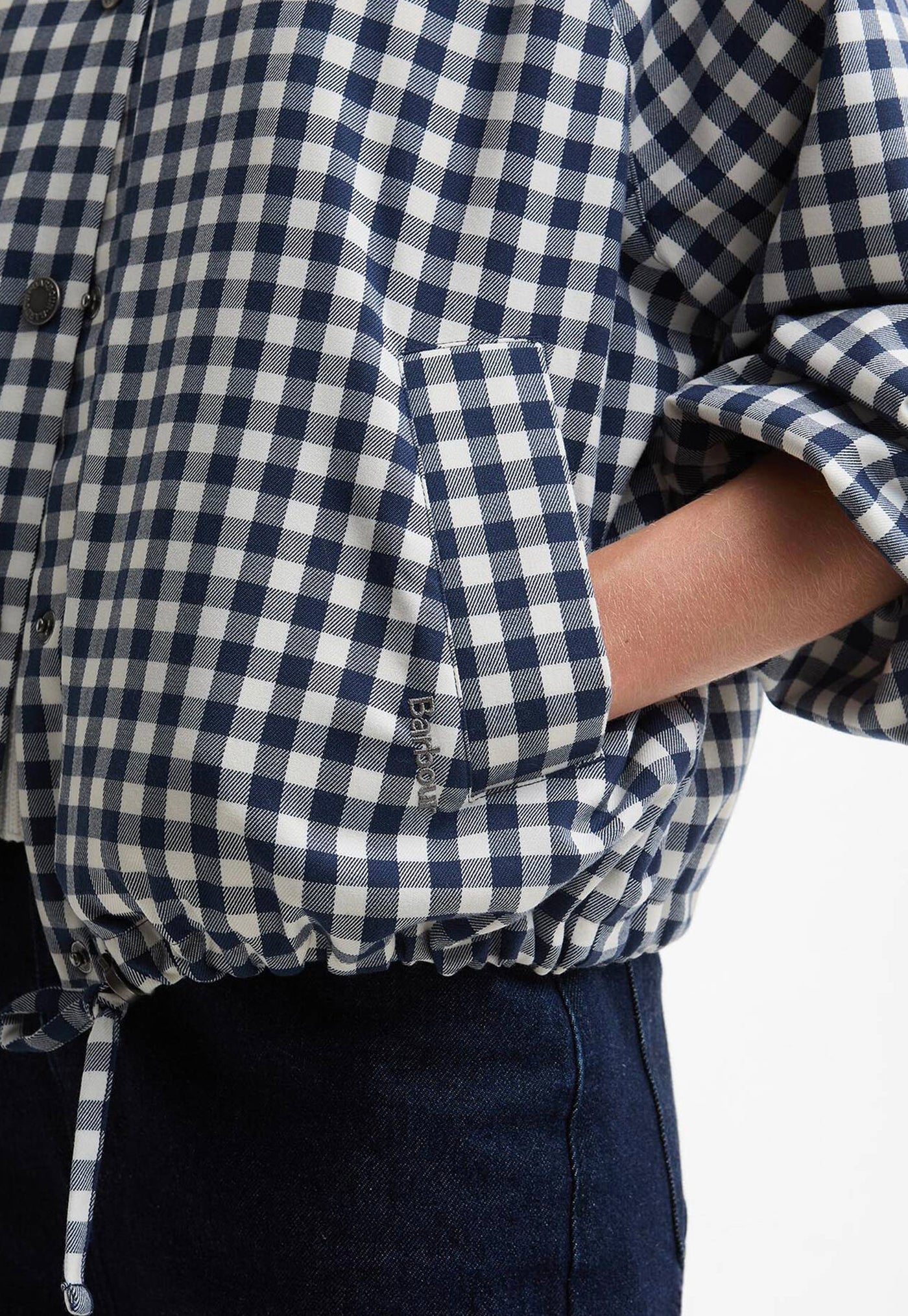 Ovingham Casual Jacket - Gingham Navy/Neutral