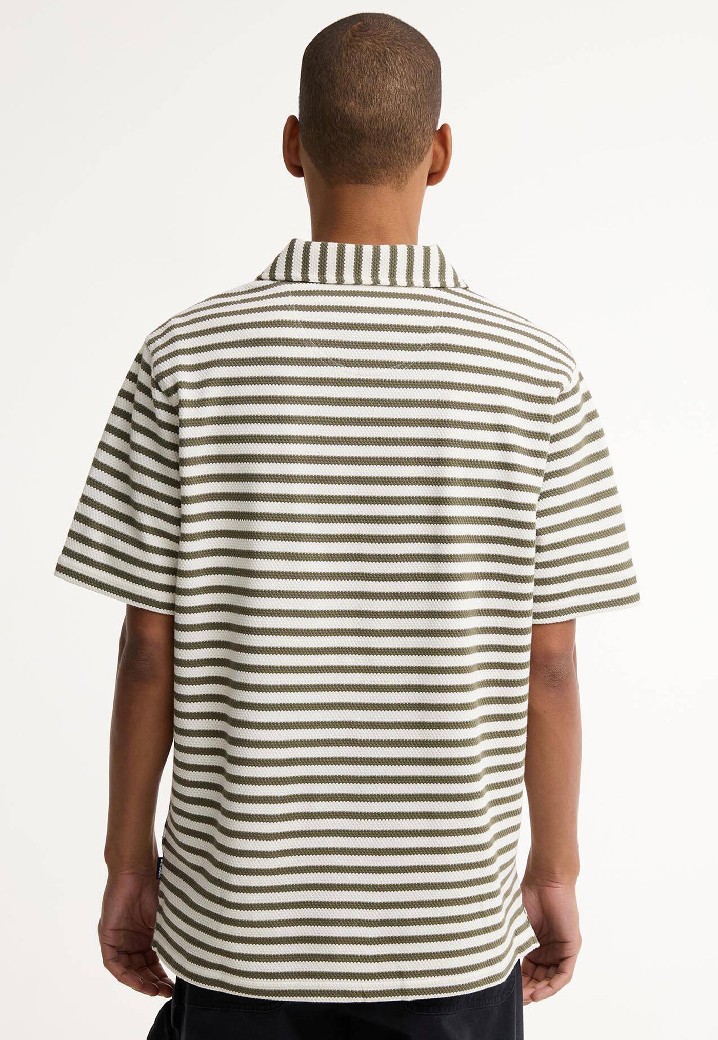 Farlam Striped Tailored Polo Shirt - Whisper White