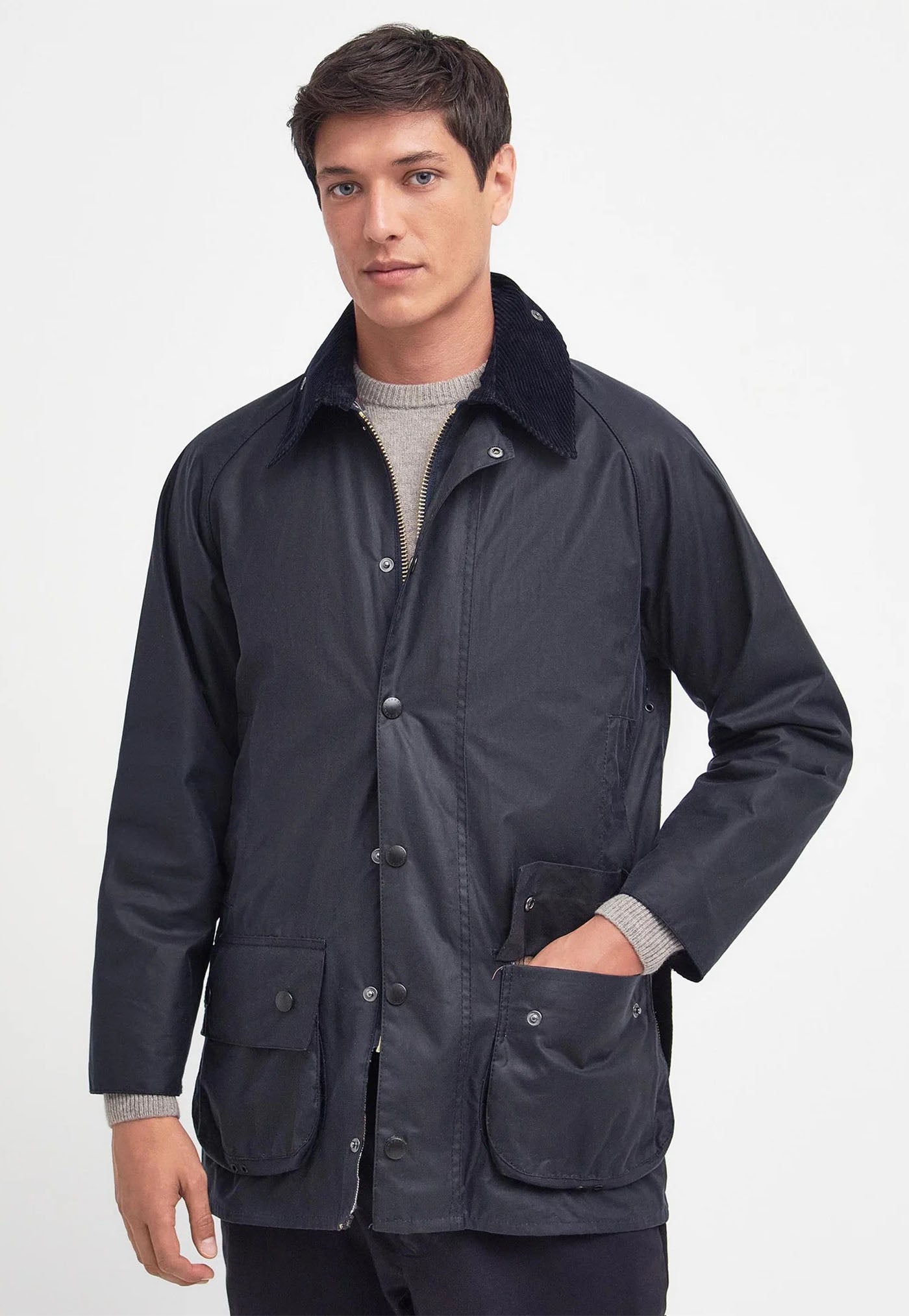Beaufort Wax Jacket - Navy