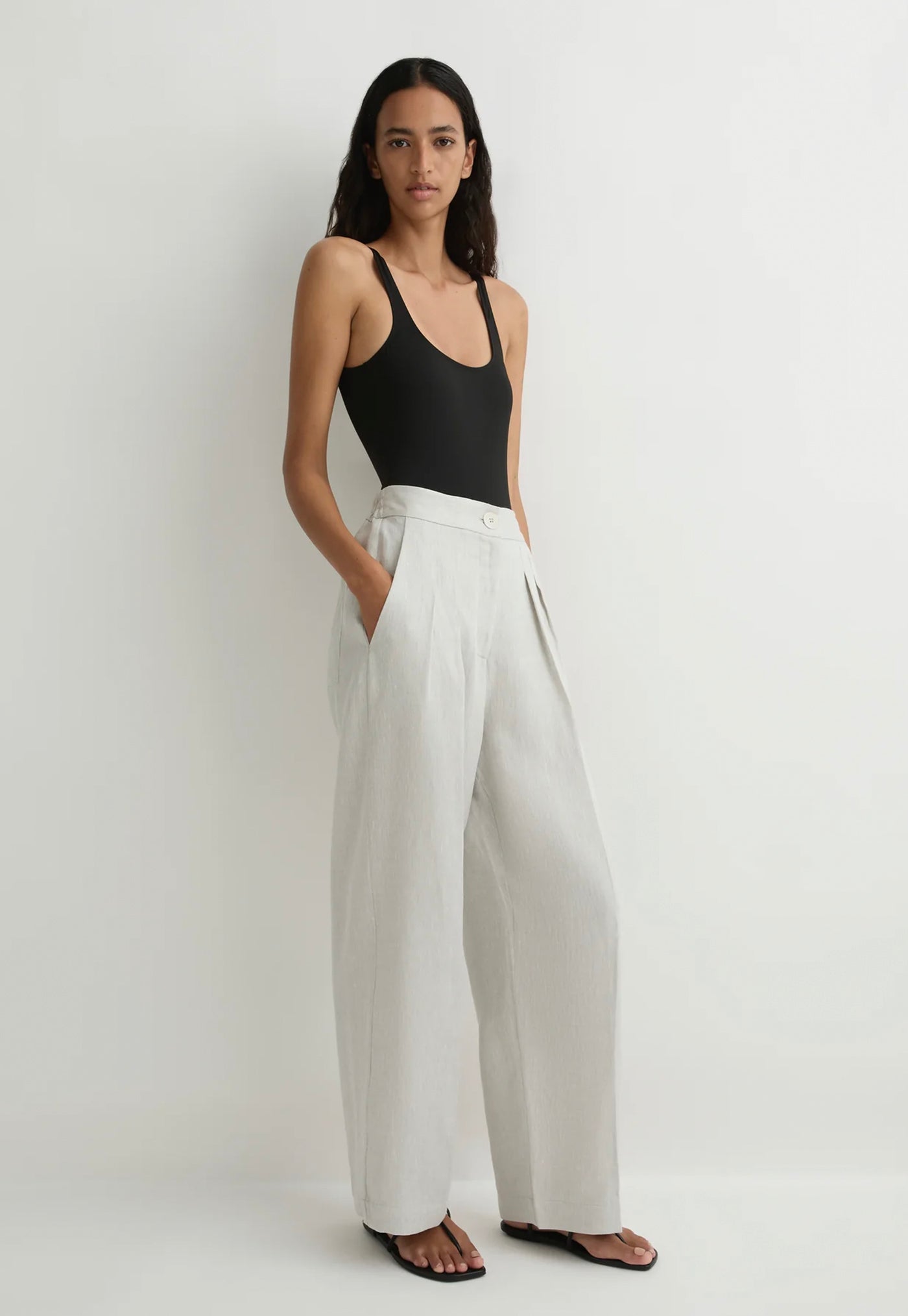 Delphi Pleat Pant - Dove