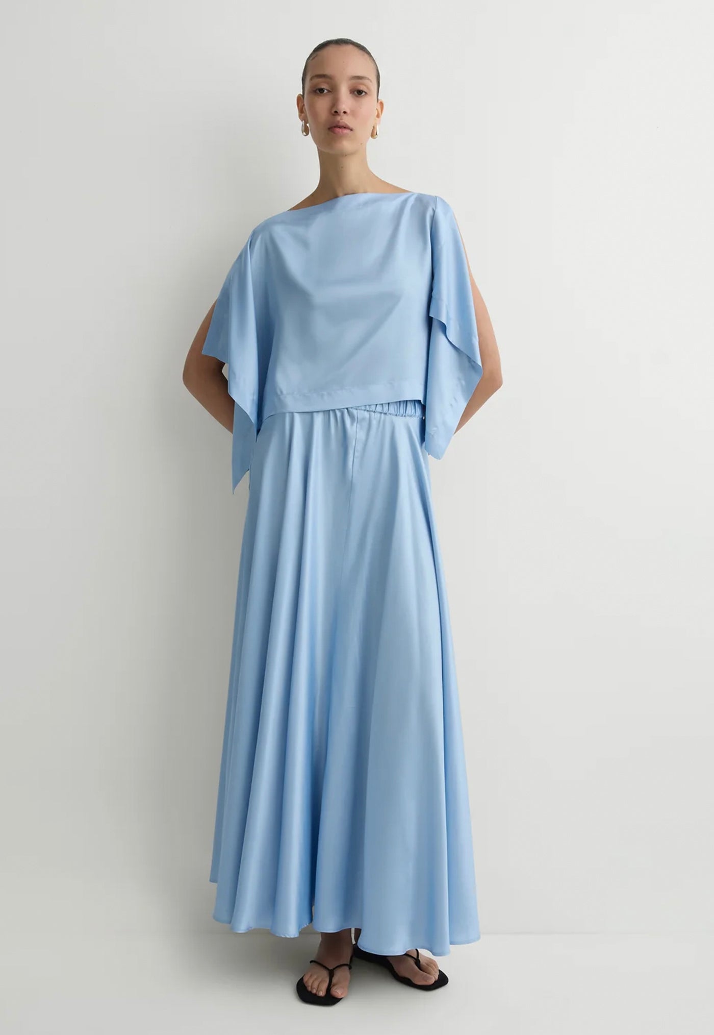 Como Maxi Skirt - Sky Blue