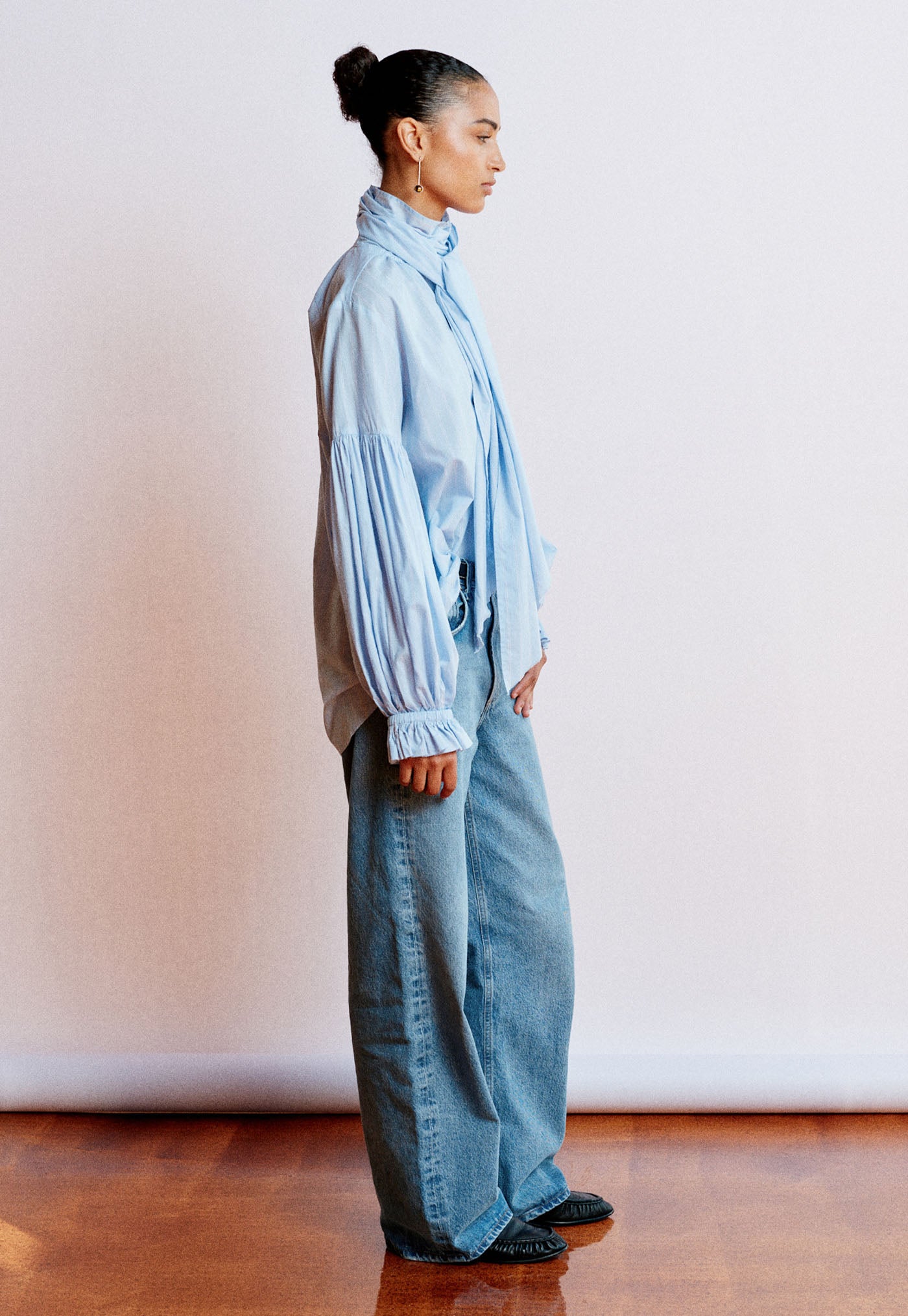 Bow Blouse - Raglan Stripe