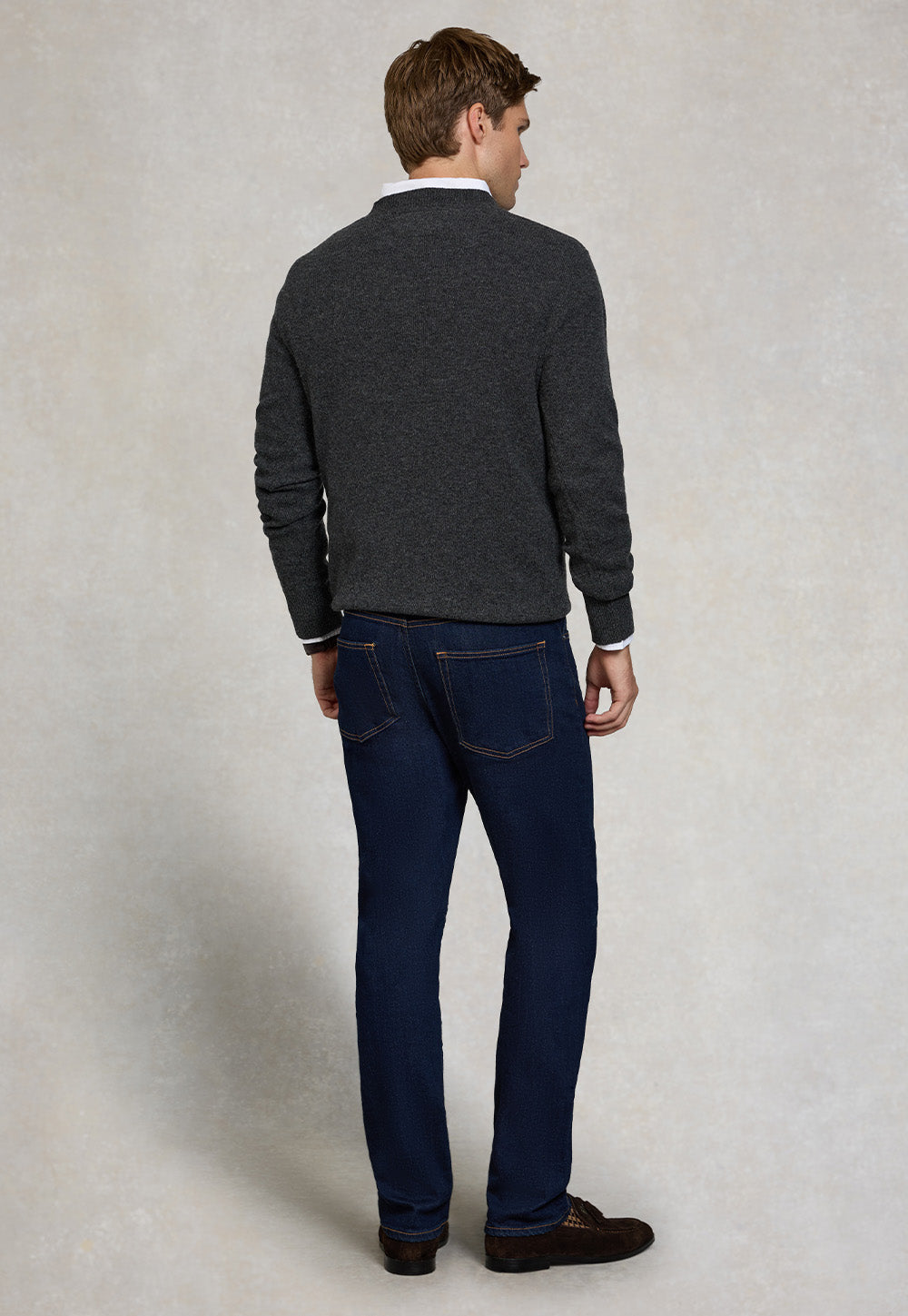 Men's Byron Crew Neck Knit - Charcoal