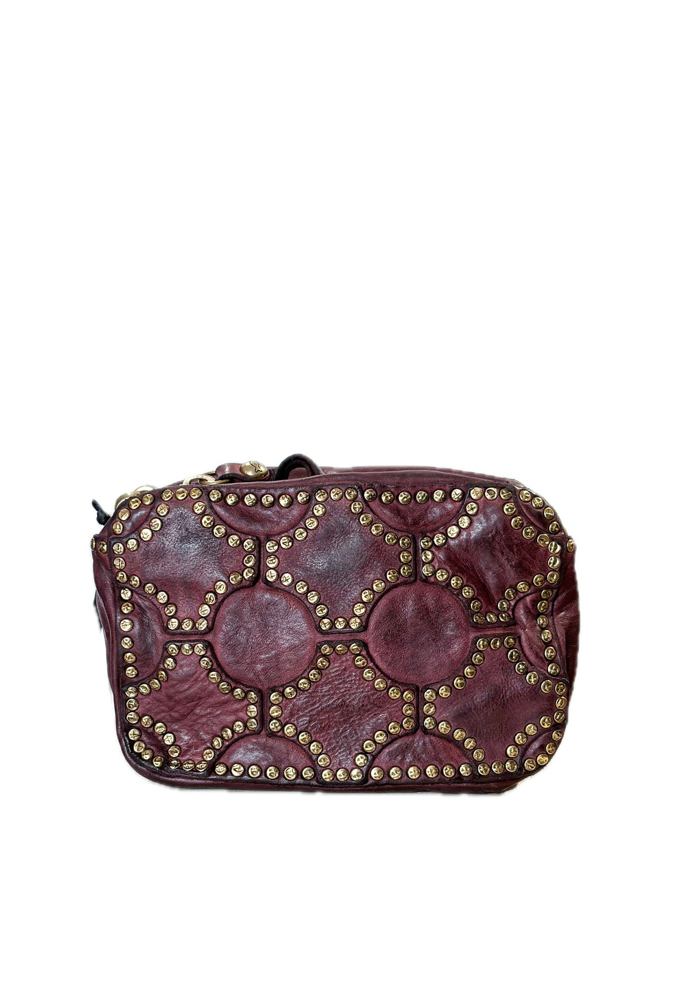 Kate Small Cross Patch Bowling Bag - Wine