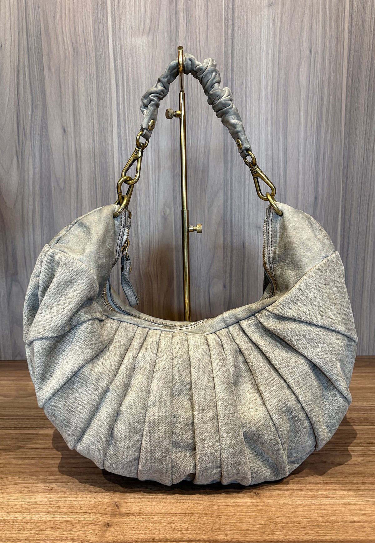 Luna Large Shoulder Bag - Bone/Cement