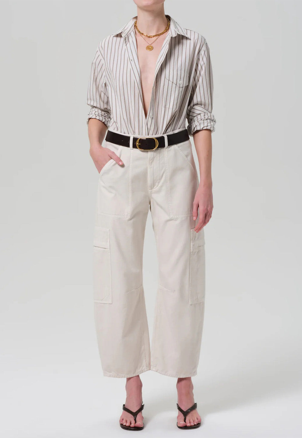 Marcelle Low Slung Cargo - Almondette