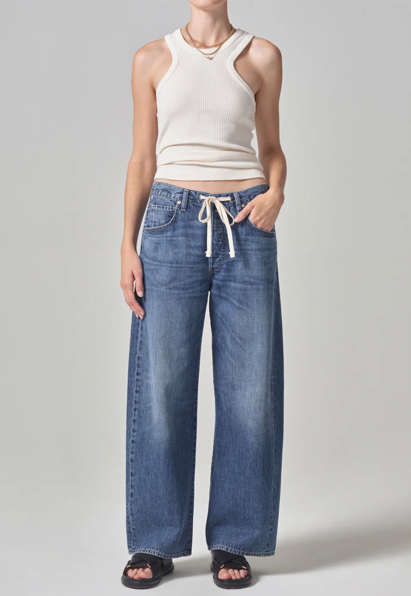 Brynn Drawstring Trouser - Atlantis