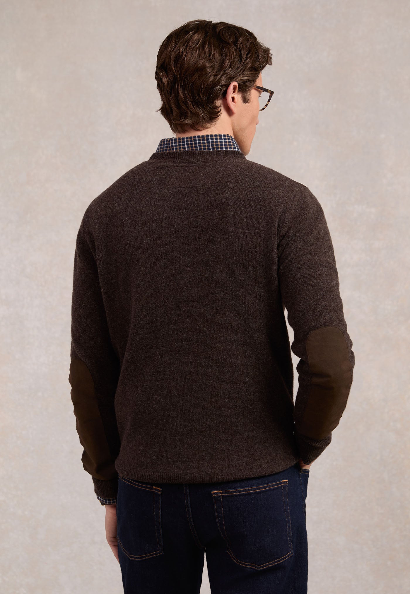 Men's Country Crew Neck Knit - Chocolate