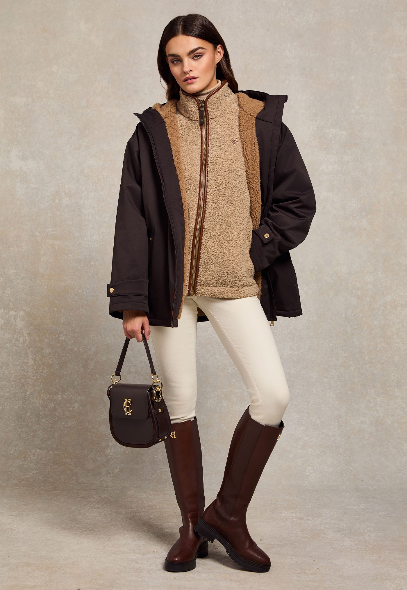 Country Fleece Jacket - Natural Borg