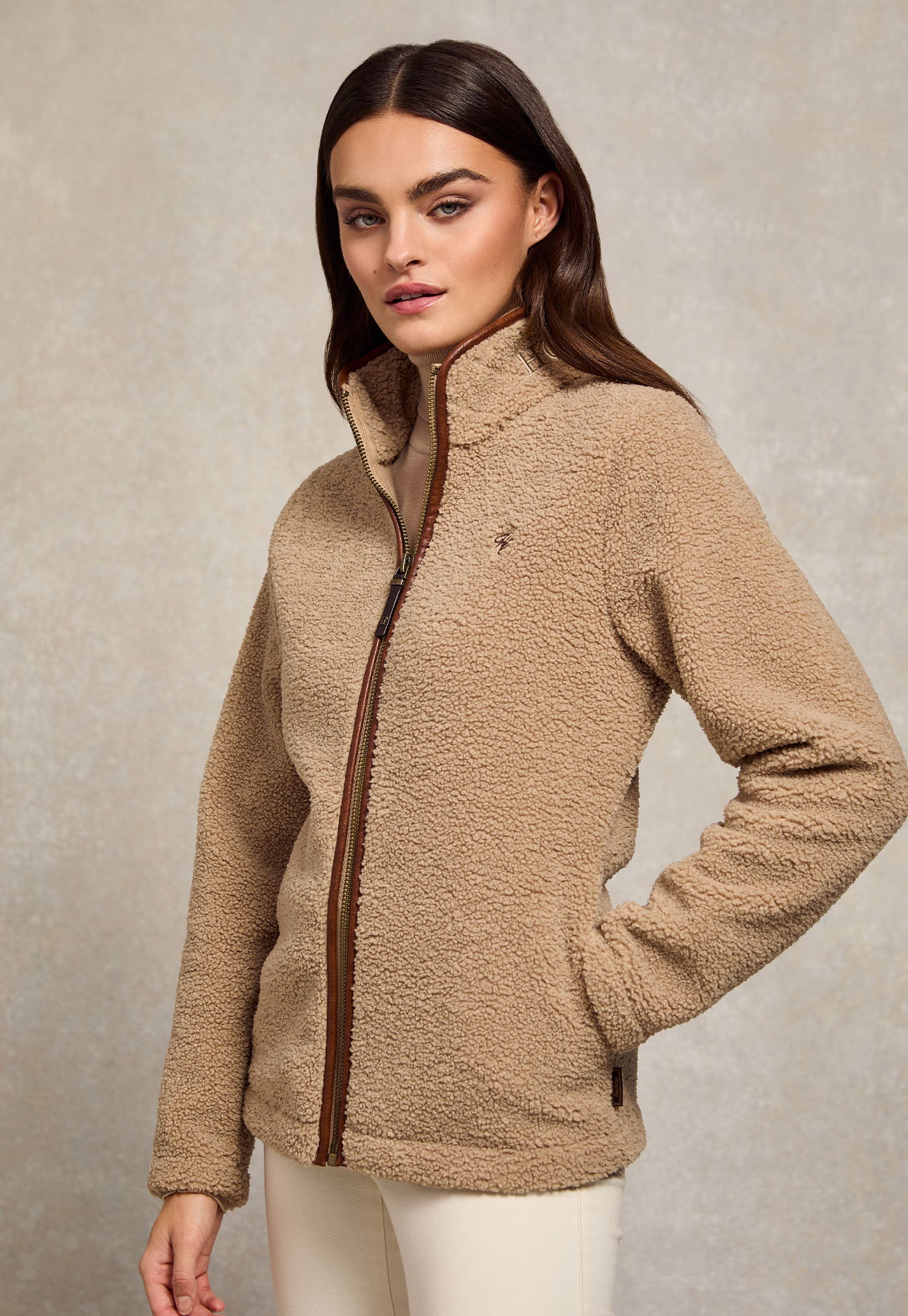 Country Fleece Jacket - Natural Borg