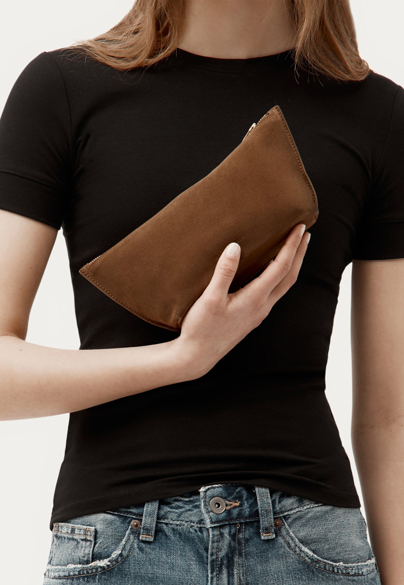 Medium Poucher - Hazel Suede