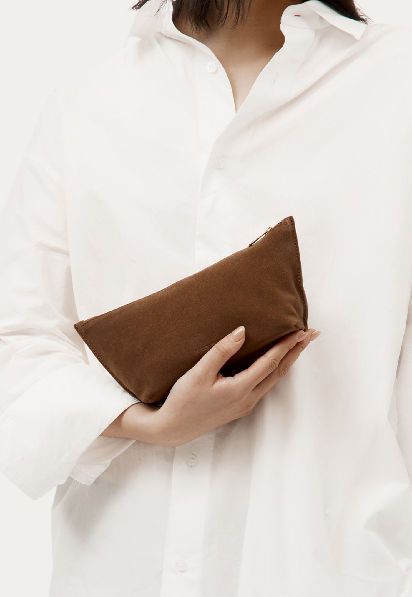 Medium Poucher - Hazel Suede