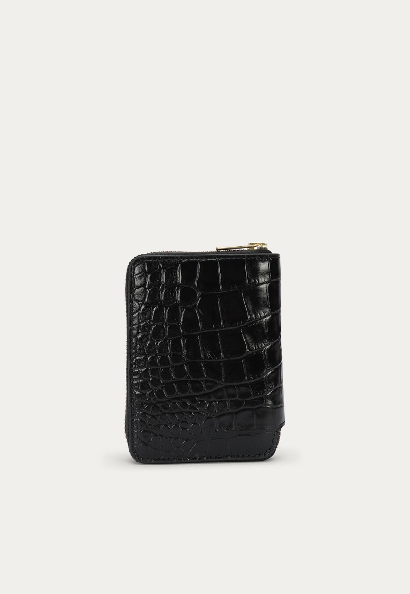 Mini Wallet - Black Croc