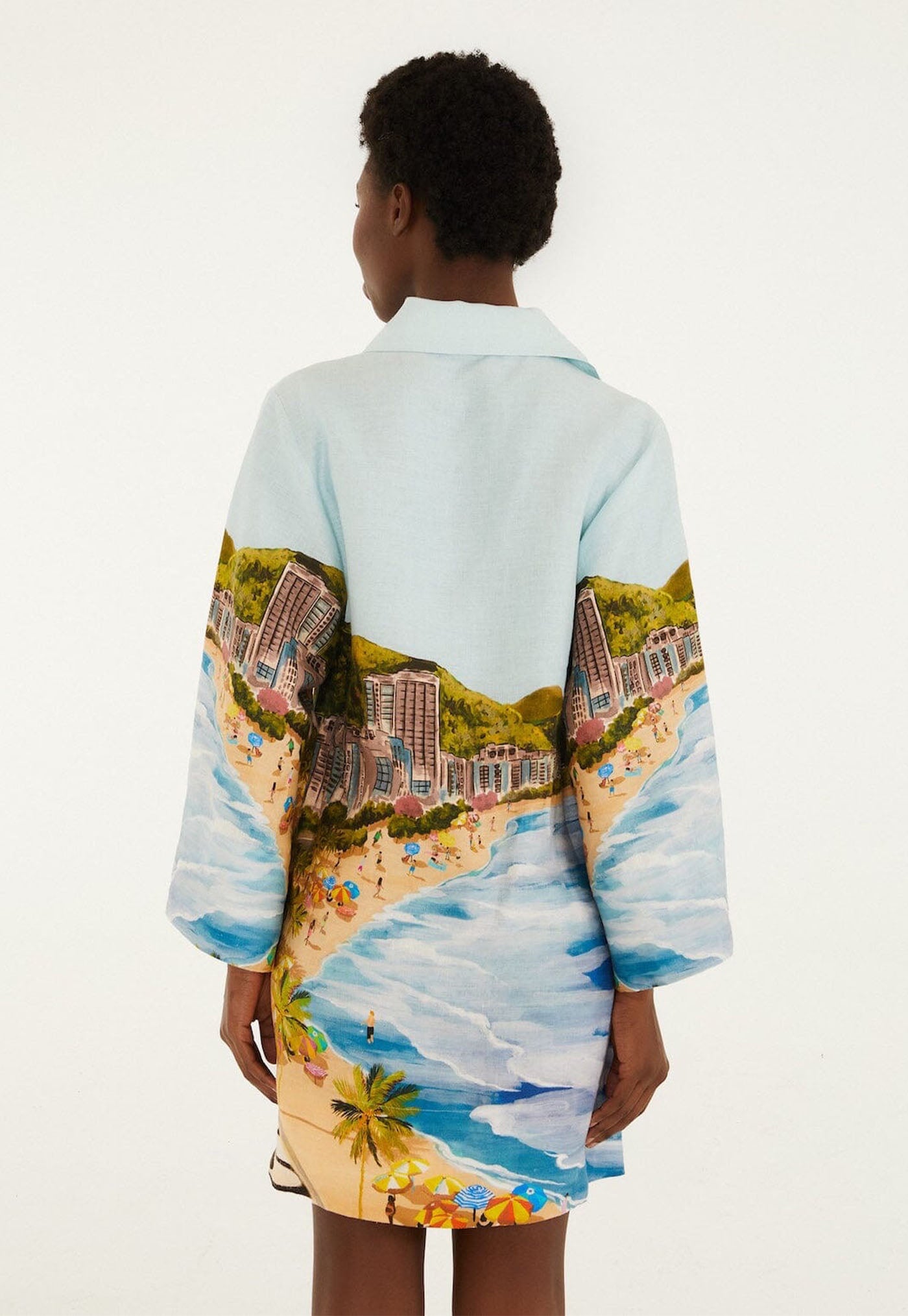 Copacabana Long Sleeve Kimono - Beach Multicolour
