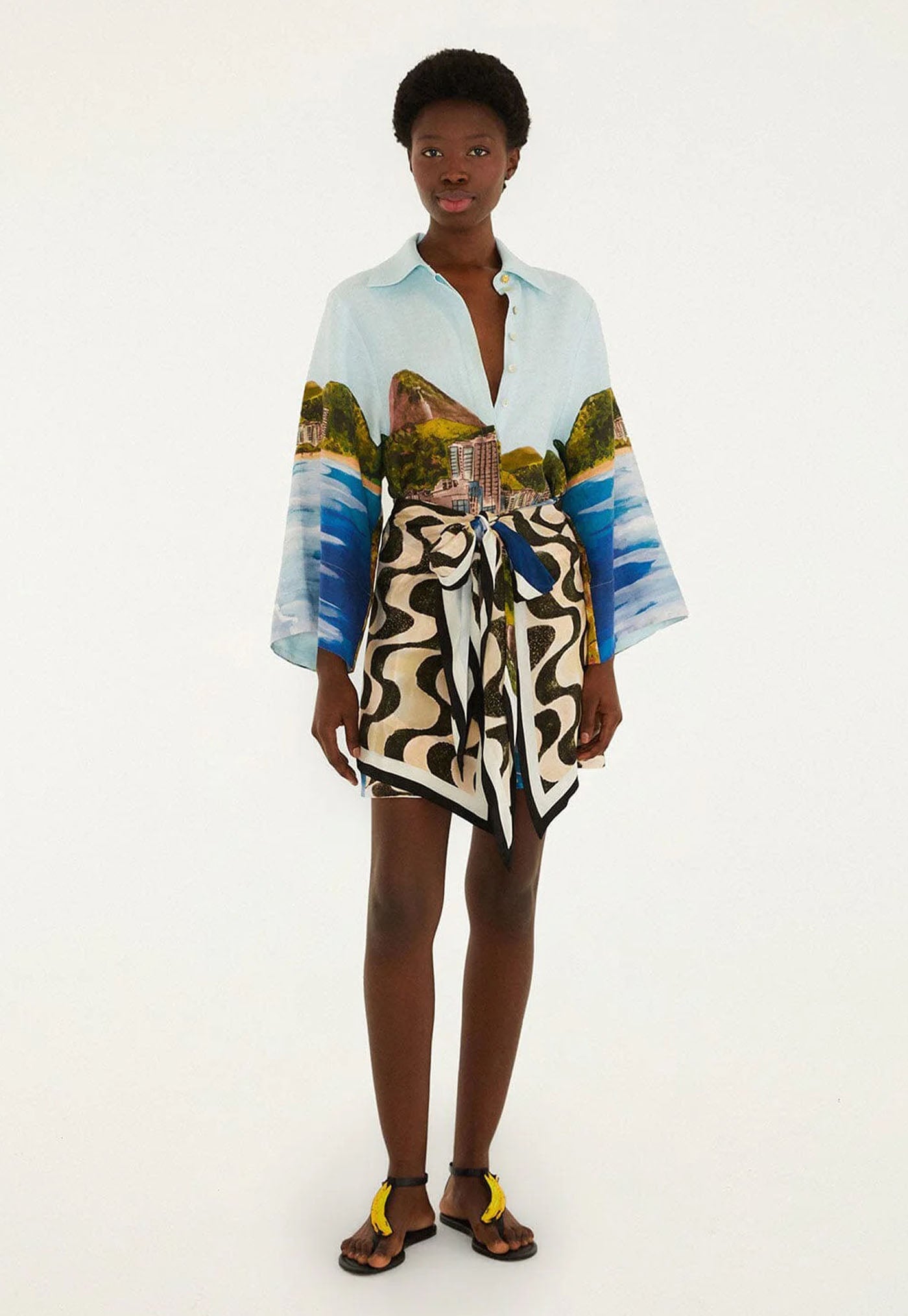 Copacabana Long Sleeve Kimono - Beach Multicolour
