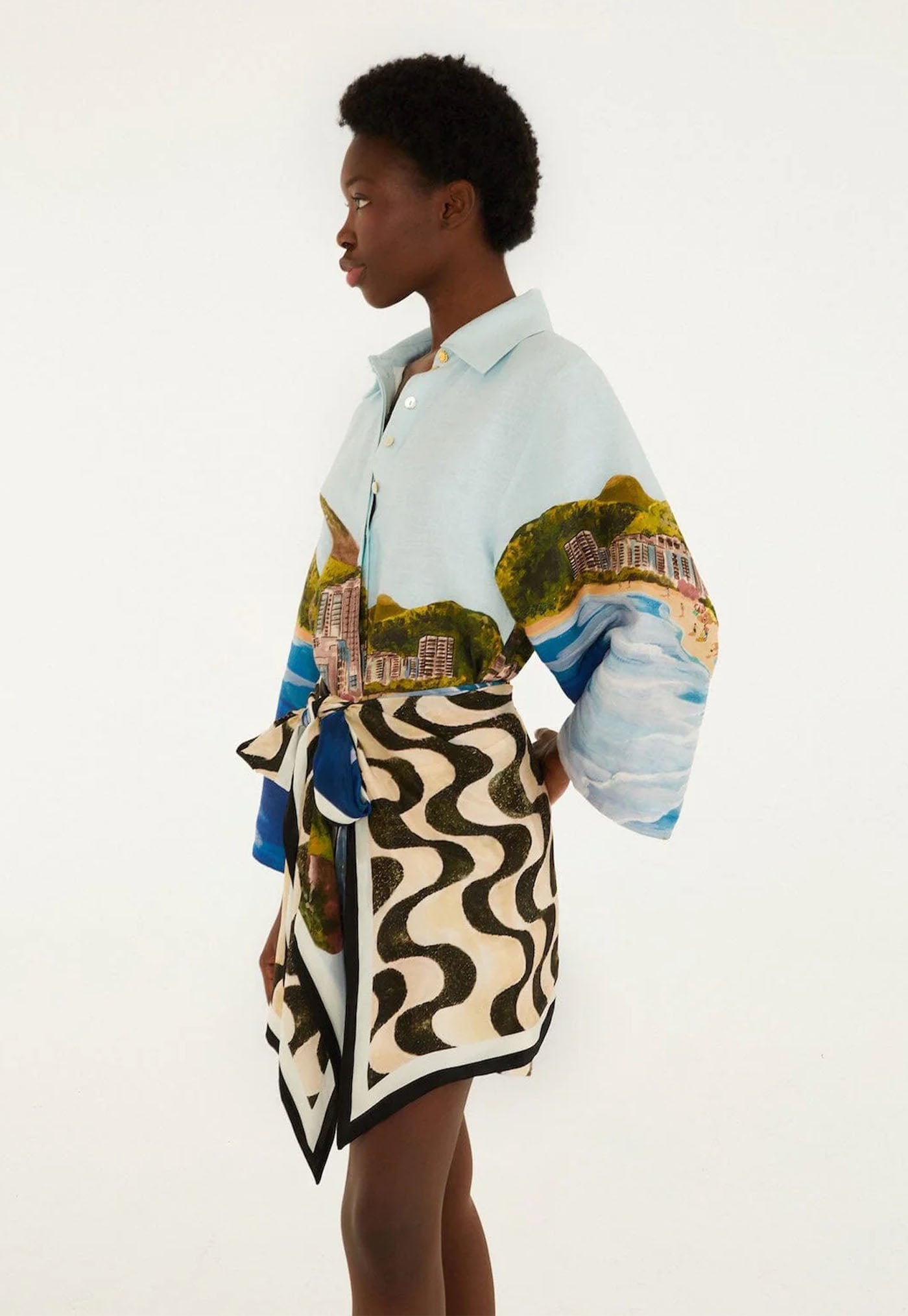 Copacabana Long Sleeve Kimono - Beach Multicolour