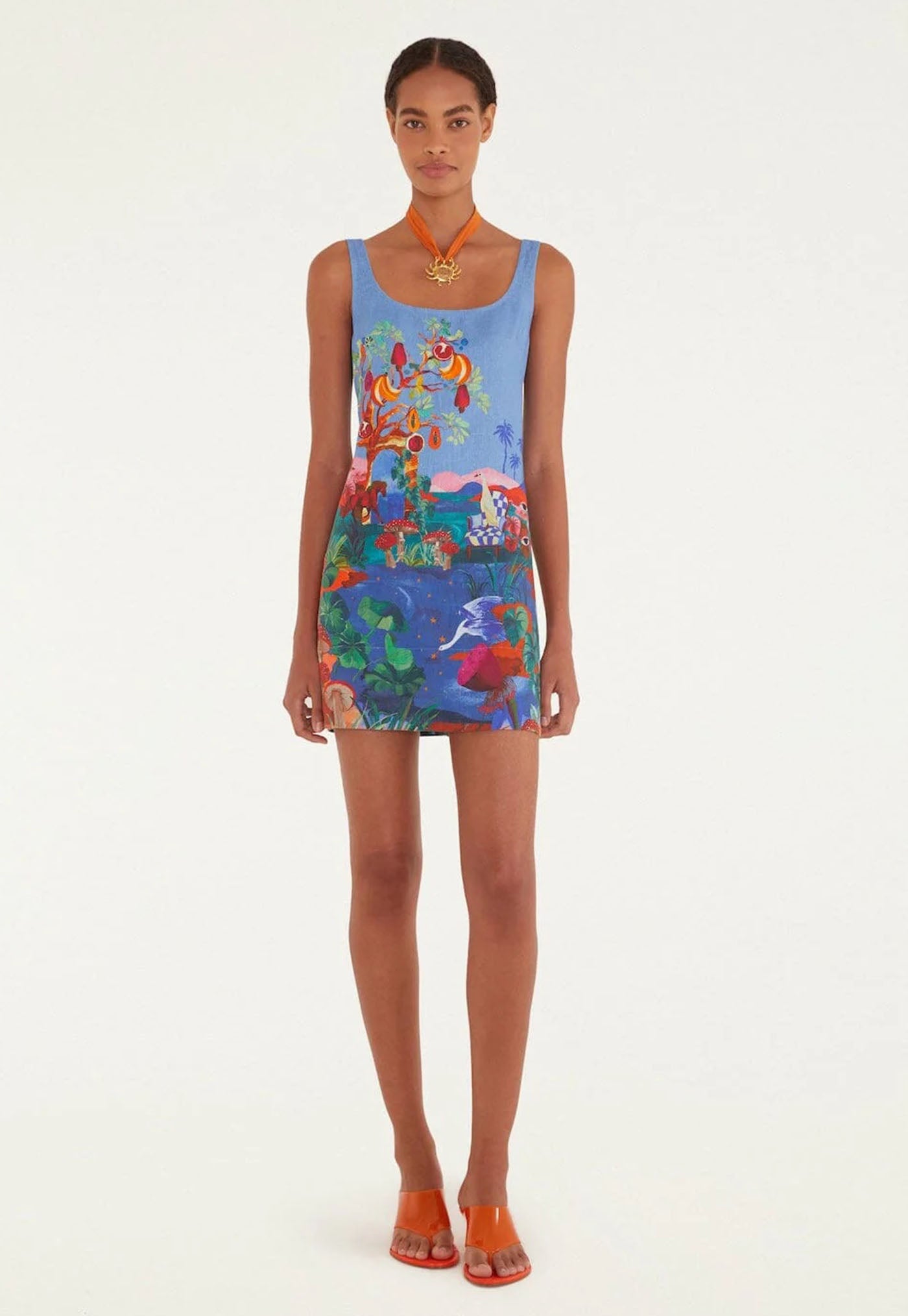 Dream Landscape Mini Dress - Multicolour
