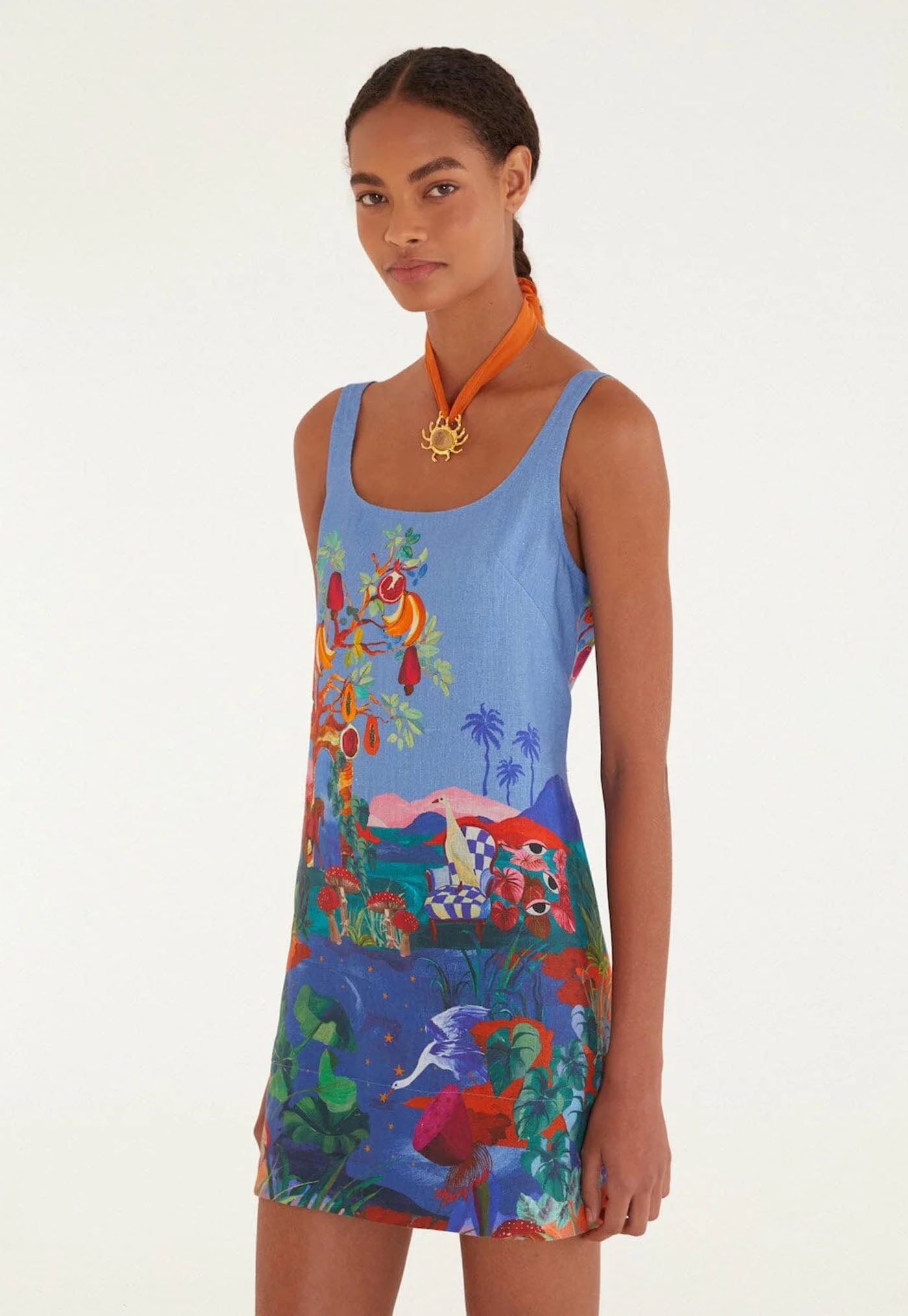 Dream Landscape Mini Dress - Multicolour