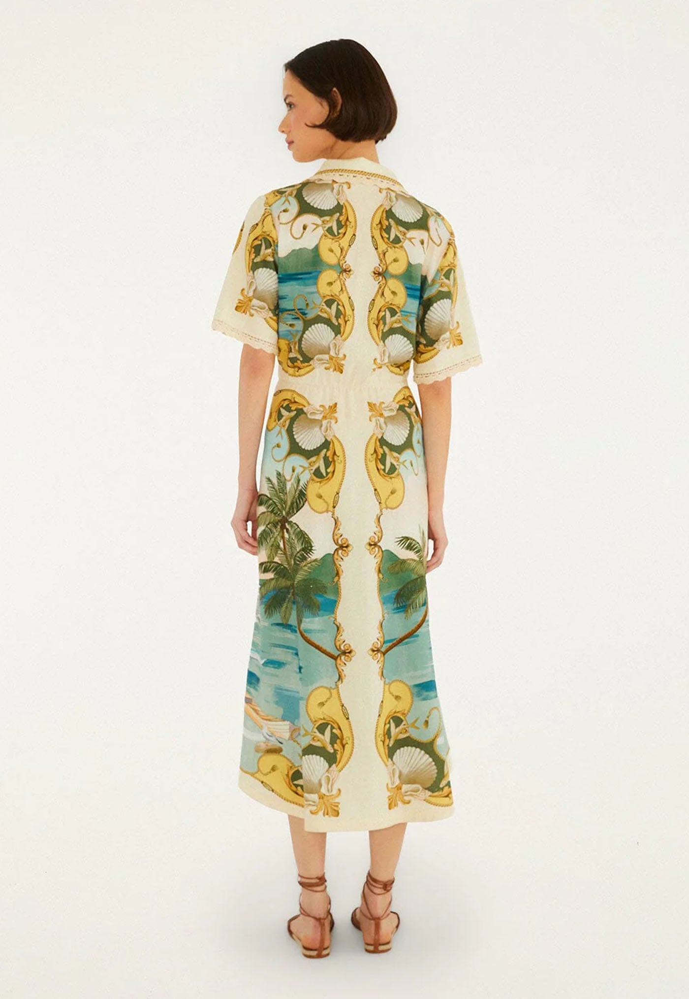 Royal Sea Midi Dress - Multicolour