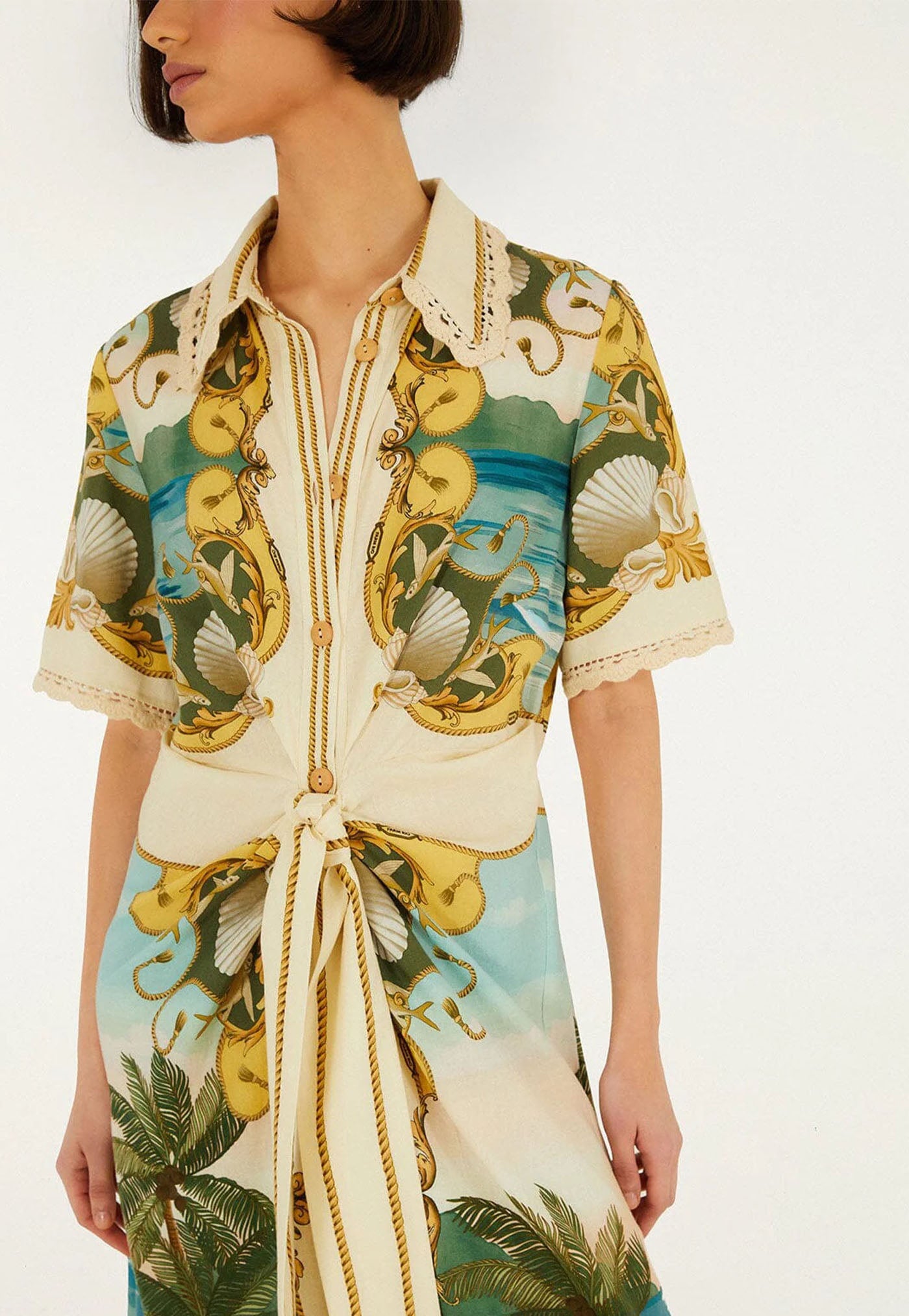 Royal Sea Midi Dress - Multicolour