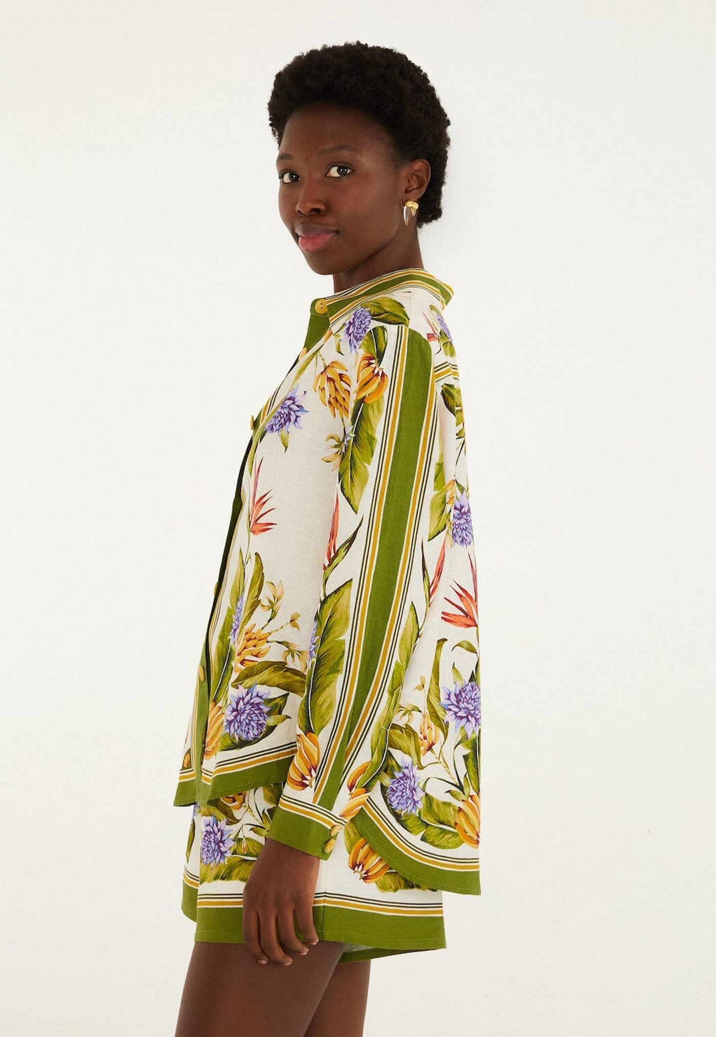 Tropical Scarf Sand Shirt - Multi