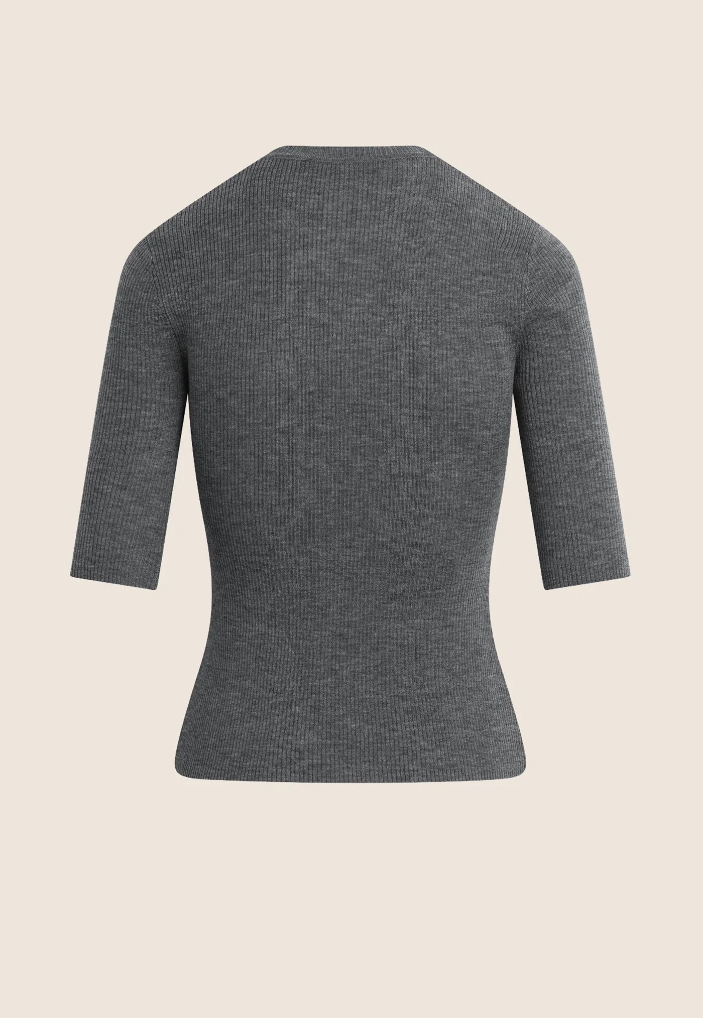 The Amelia Crewneck Top - Charcoal