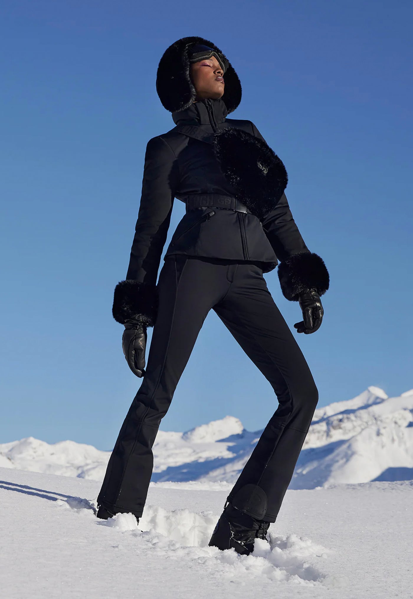 Pippa Long Ski Pants - Black/Dark Antra