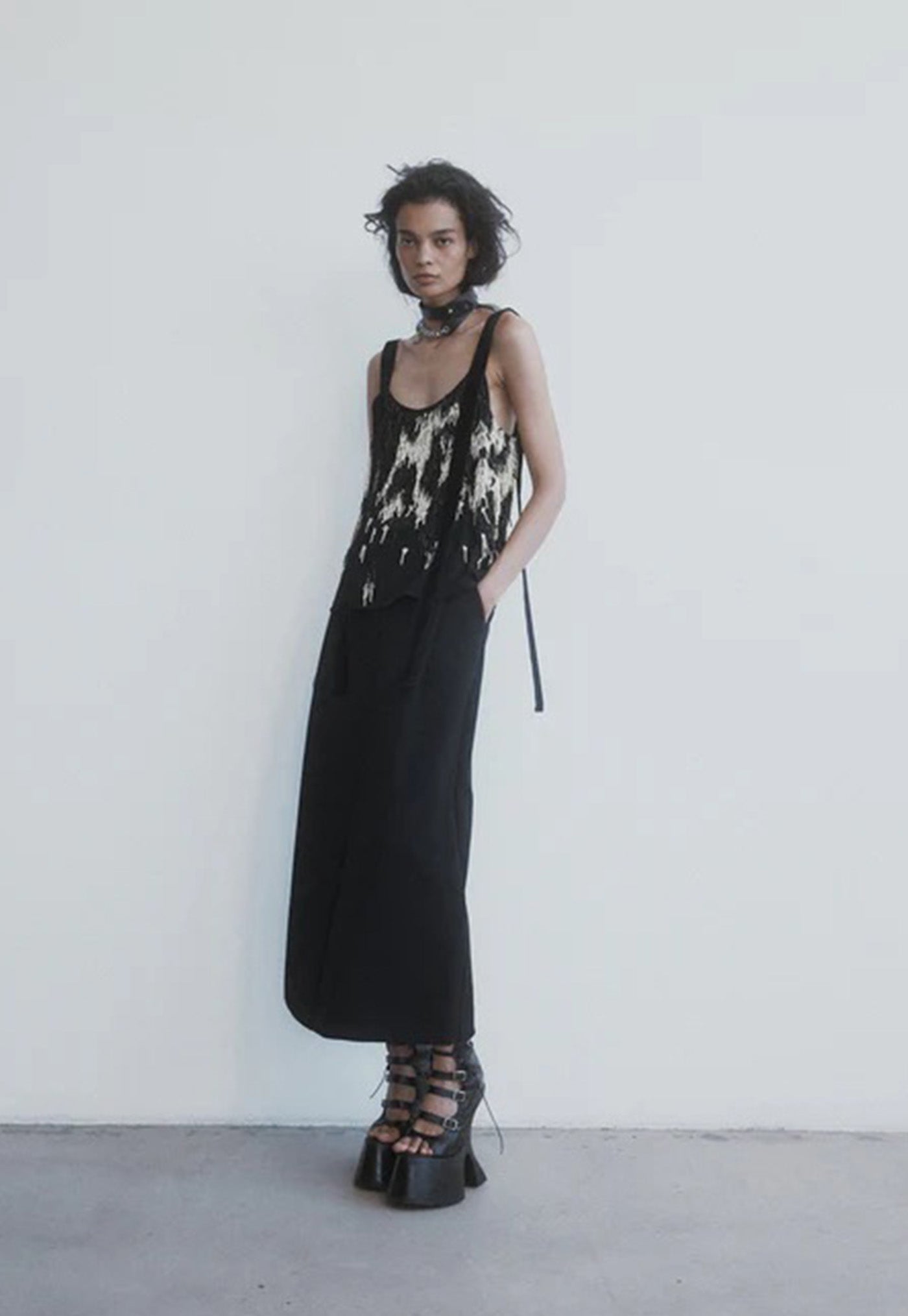 Buchanan Top - Ivory & Black