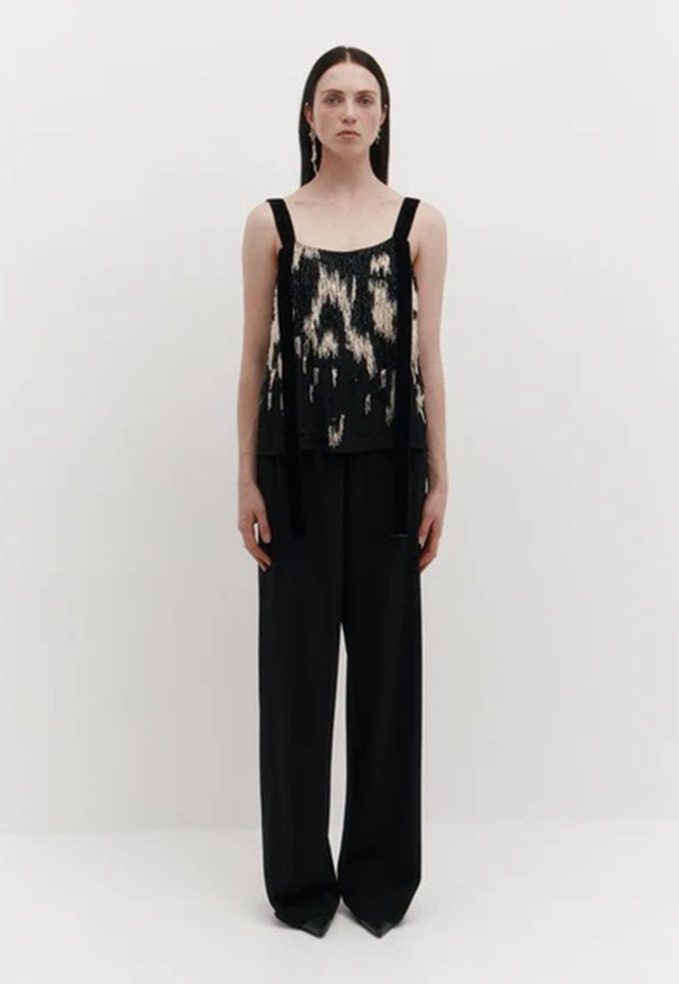 Buchanan Top - Ivory & Black