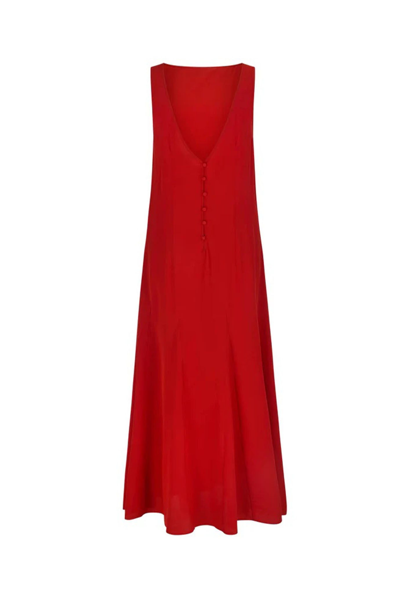 Godet Dress - Red