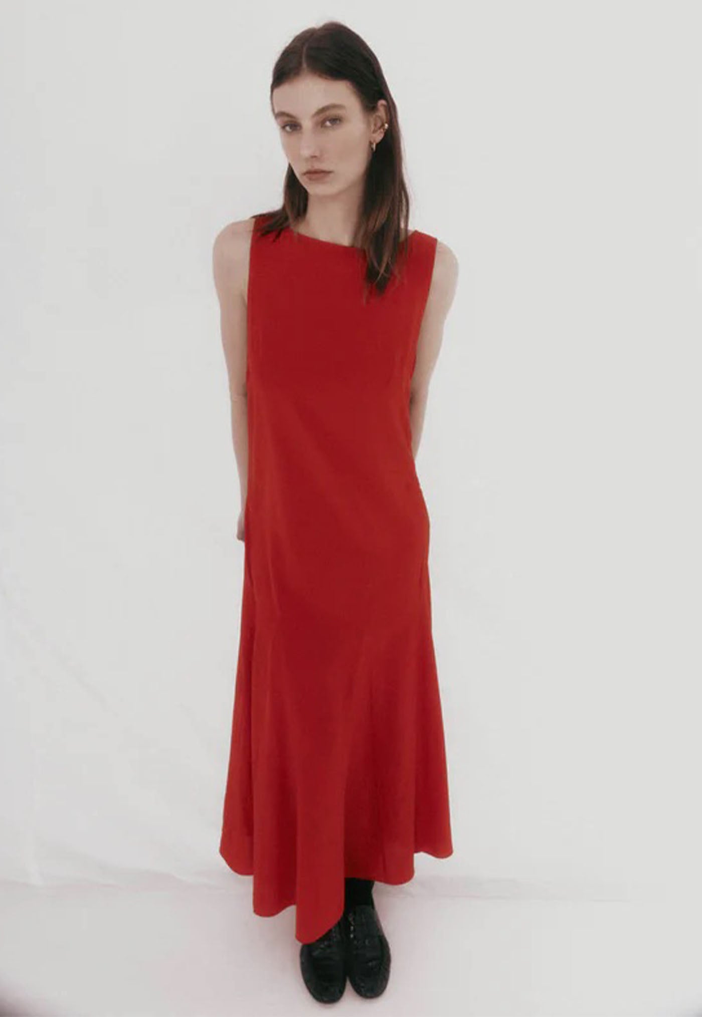 Godet Dress - Red