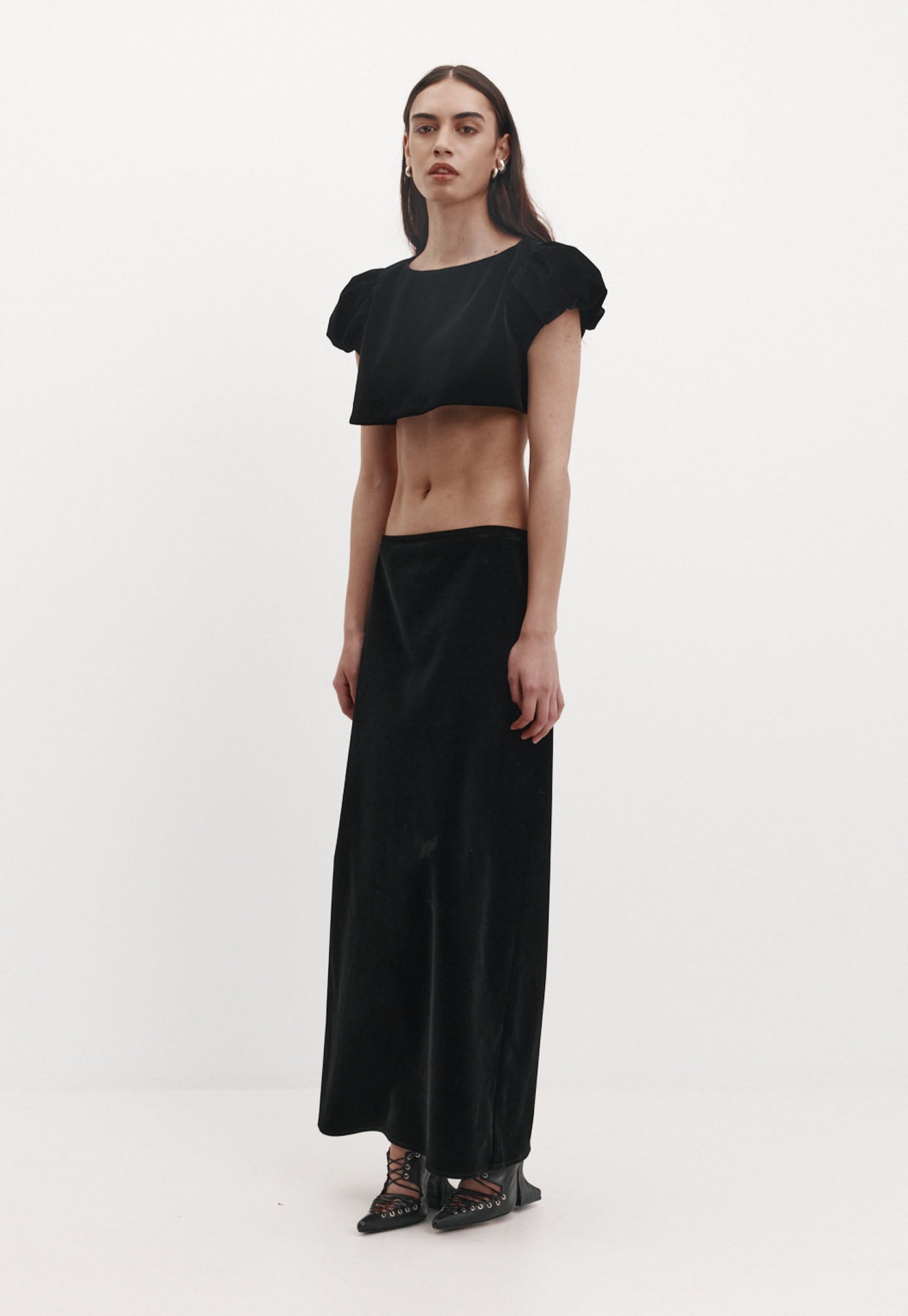 Tilda Skirt - Black Velvet
