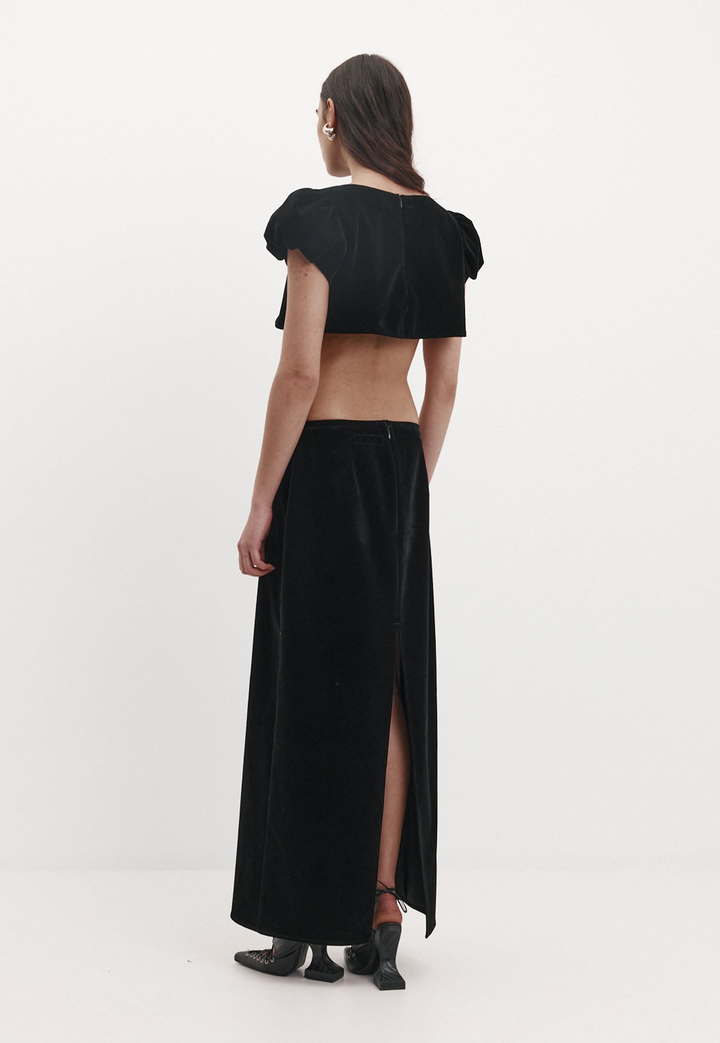Tilda Skirt - Black Velvet