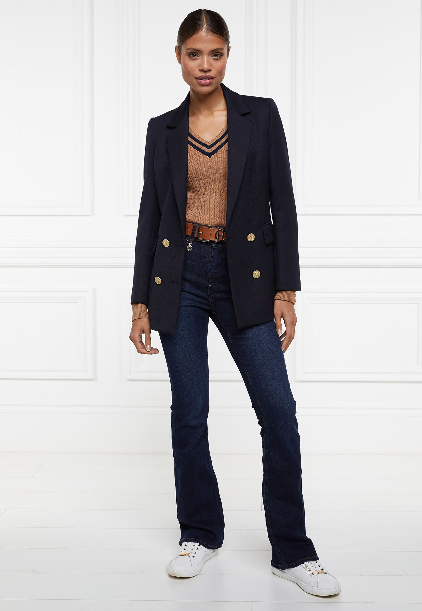 Zoe Knit - Dark Camel Marl
